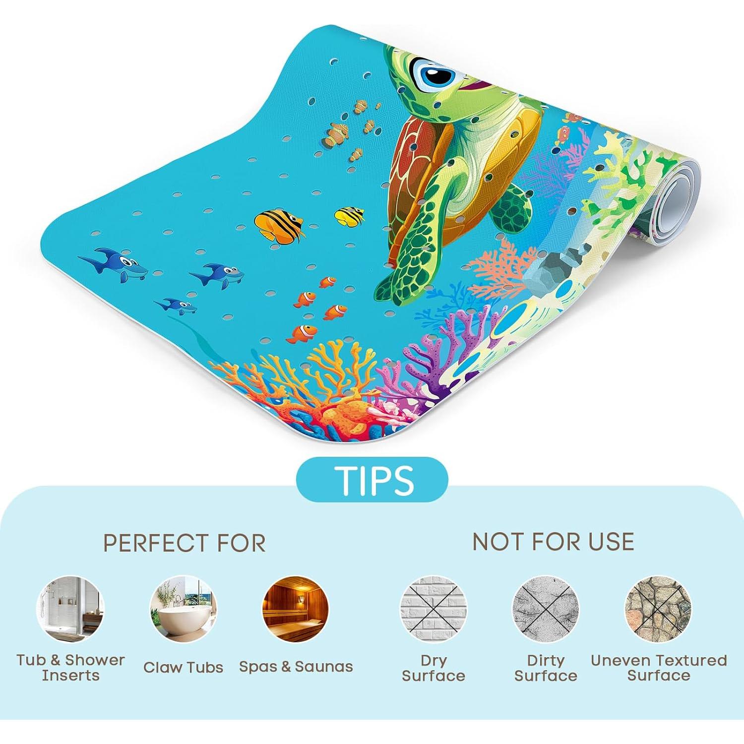 Alfombrilla de Baño Antideslizante SHUCHING Tortuga Marina 101.6x40.6cm