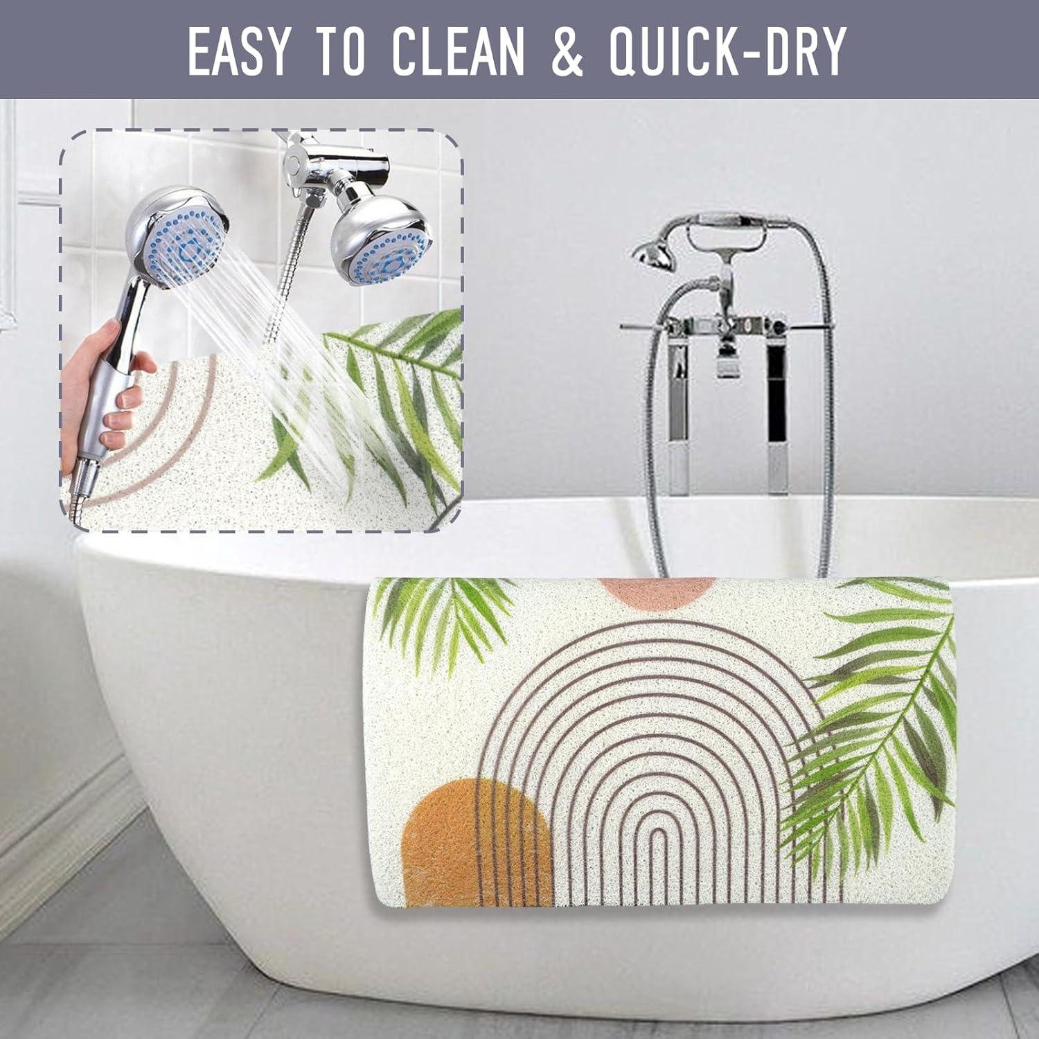 Alfombra de Ducha Antideslizante Aquoechd 61x61cm Naranja PVC