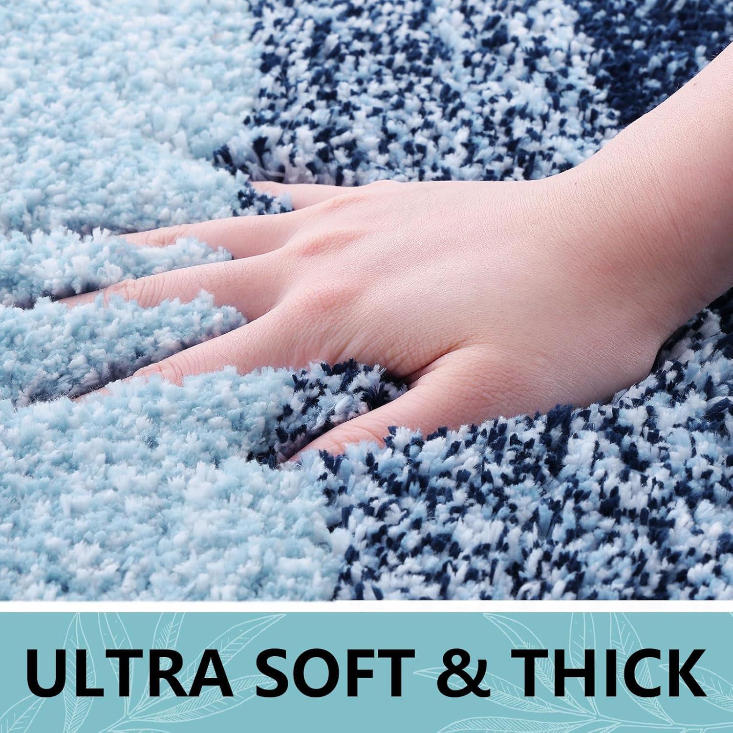 Alfombra de Baño Arotive Microfibra Antideslizante 61x41 cm Azul