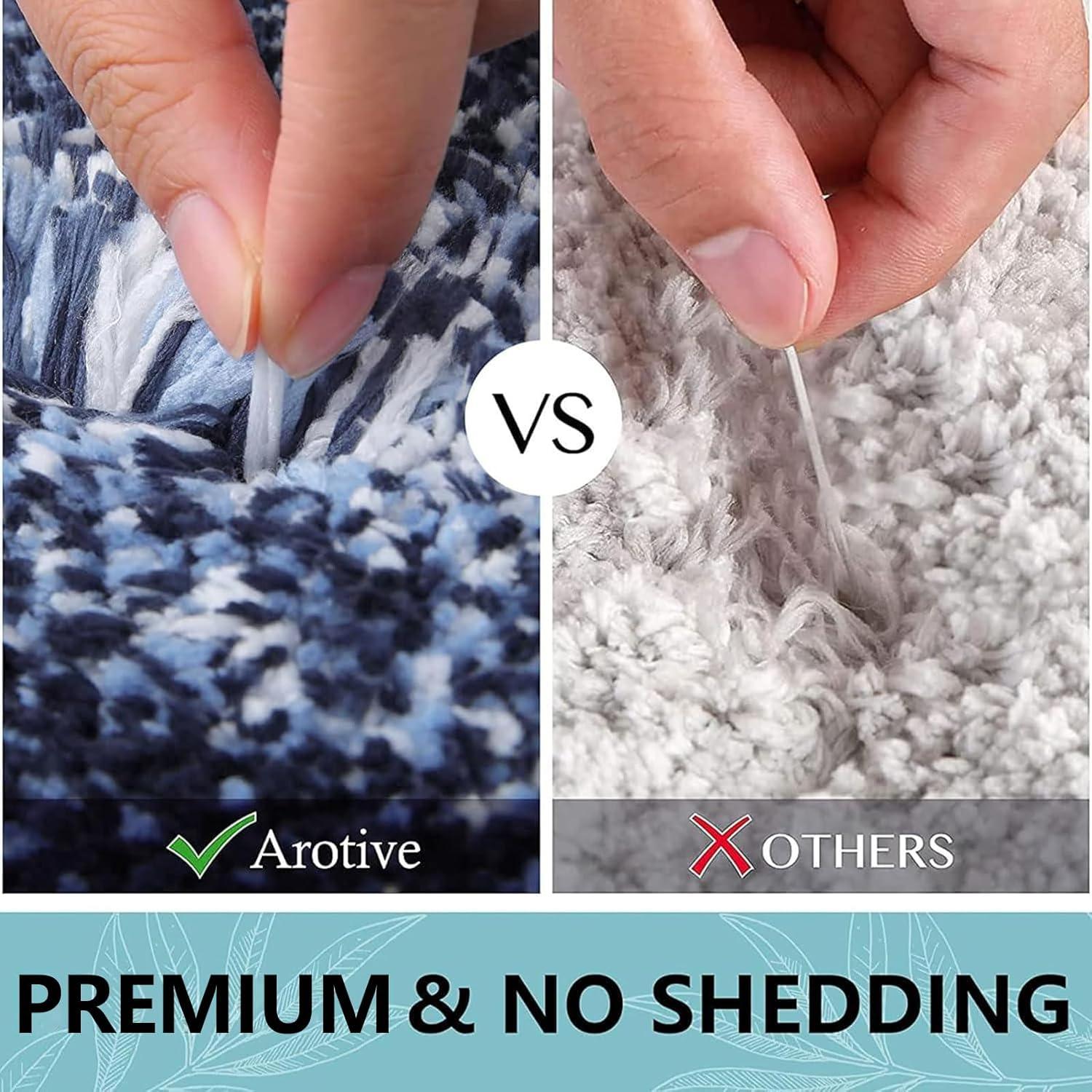 Alfombra de Baño Arotive Microfibra Antideslizante 61x41 cm Azul