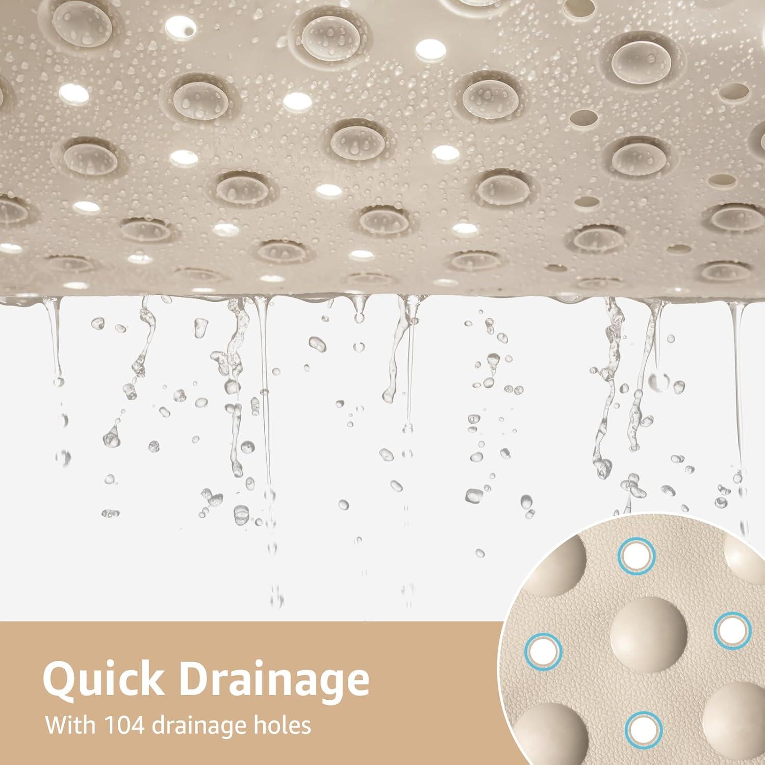 Alfombrilla de Ducha Antideslizante Yolife Triangular 65x65 cm Albaricoque