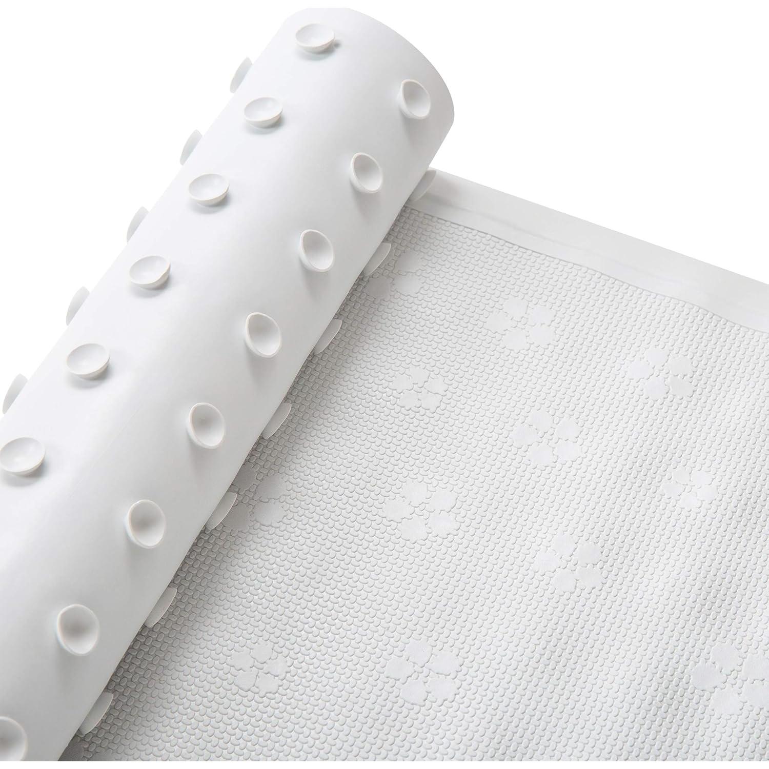 Alfombrilla de baño antideslizante Bath Bliss 71x40 cm blanca