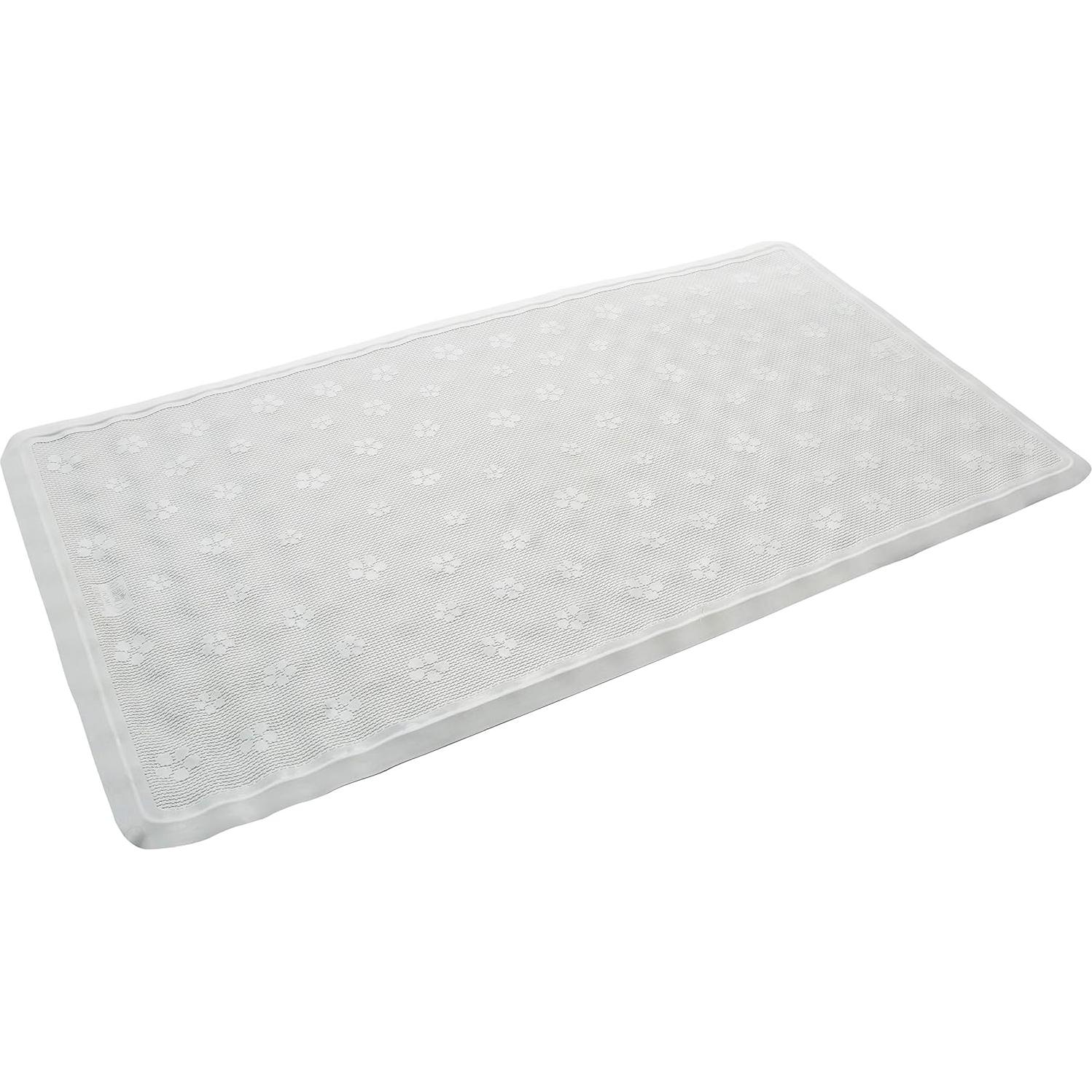 Alfombrilla de baño antideslizante Bath Bliss 71x40 cm blanca