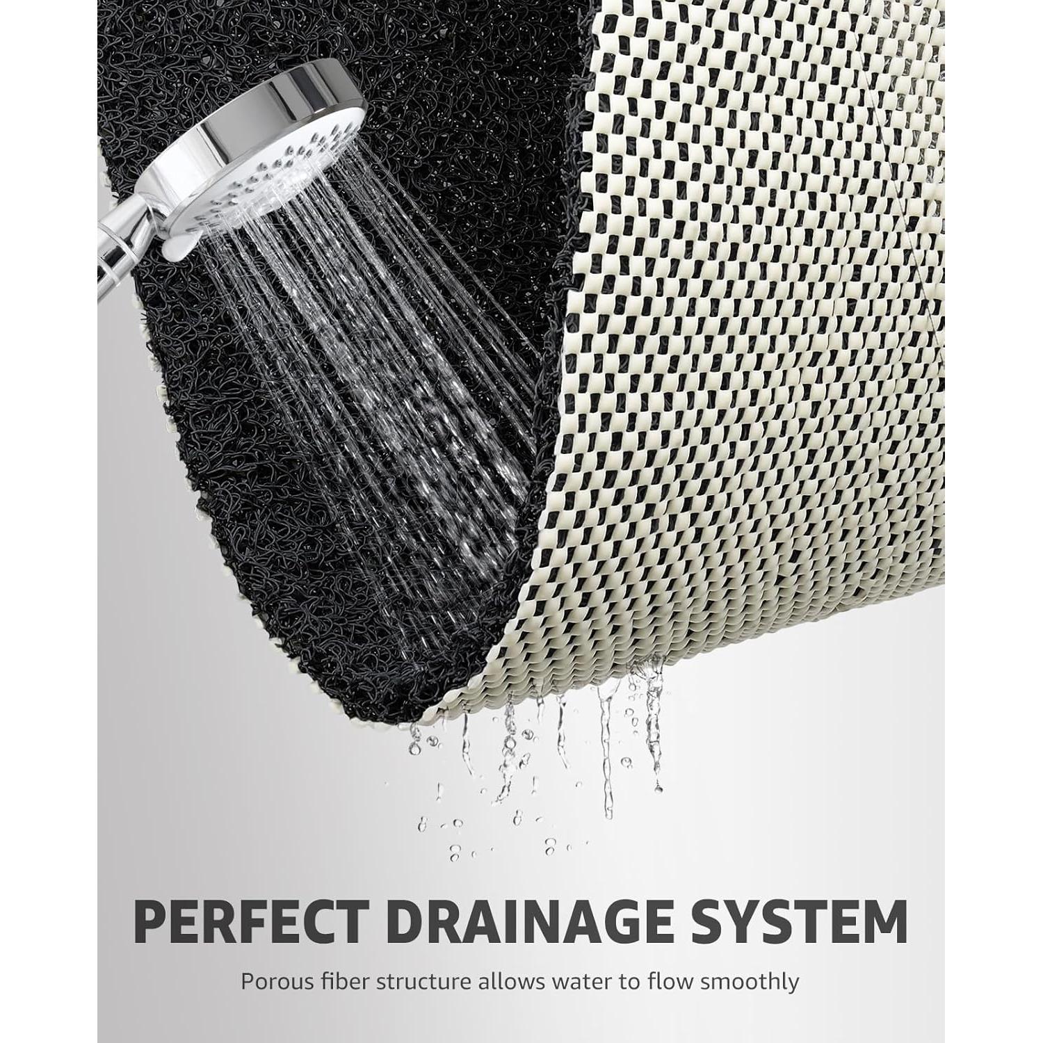 Mat de Ducha Antideslizante OTHWAY PVC 61x41cm Negro