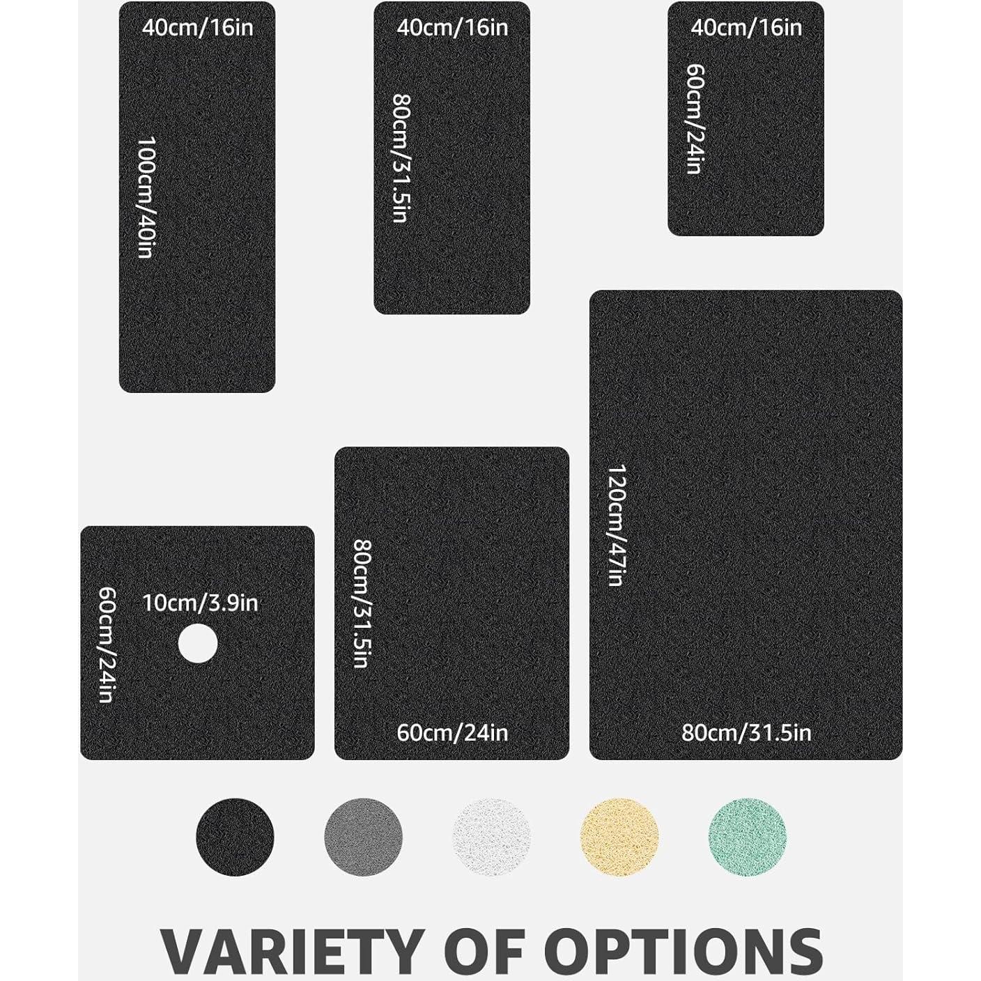 Mat de Ducha Antideslizante OTHWAY PVC 61x41cm Negro