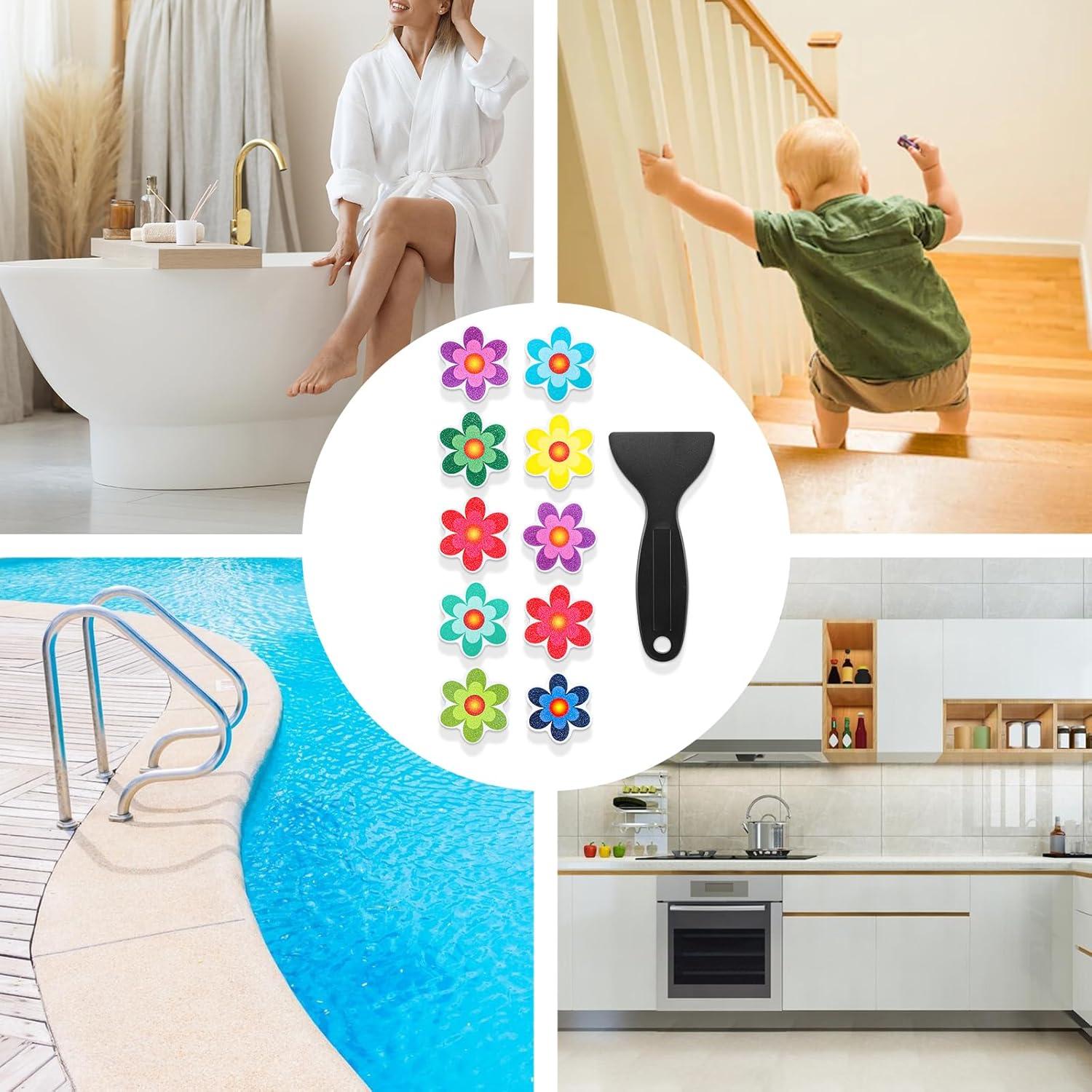 Tiras Antideslizantes Transparentes Amabro para Baño 10PCS