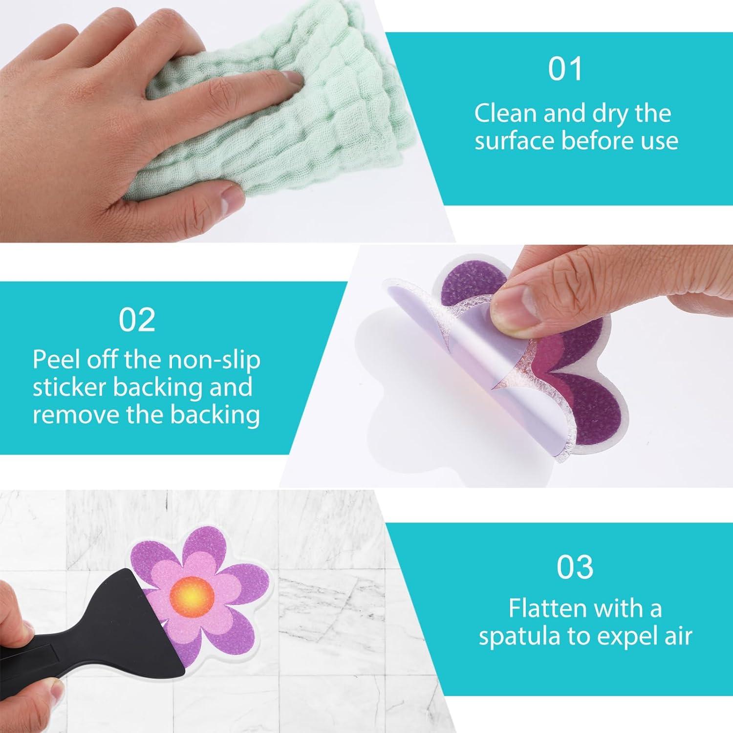 Tiras Antideslizantes Transparentes Amabro para Baño 10PCS