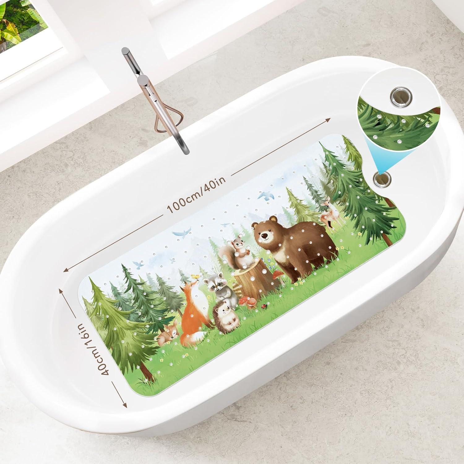 Alfombrilla de Baño Antideslizante SHUCHING 101.6x40.6 cm Pino