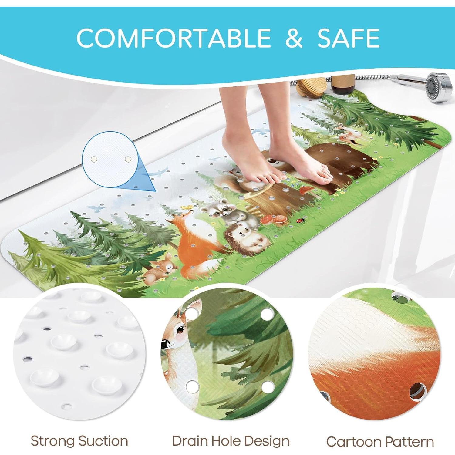 Alfombrilla de Baño Antideslizante SHUCHING 101.6x40.6 cm Pino