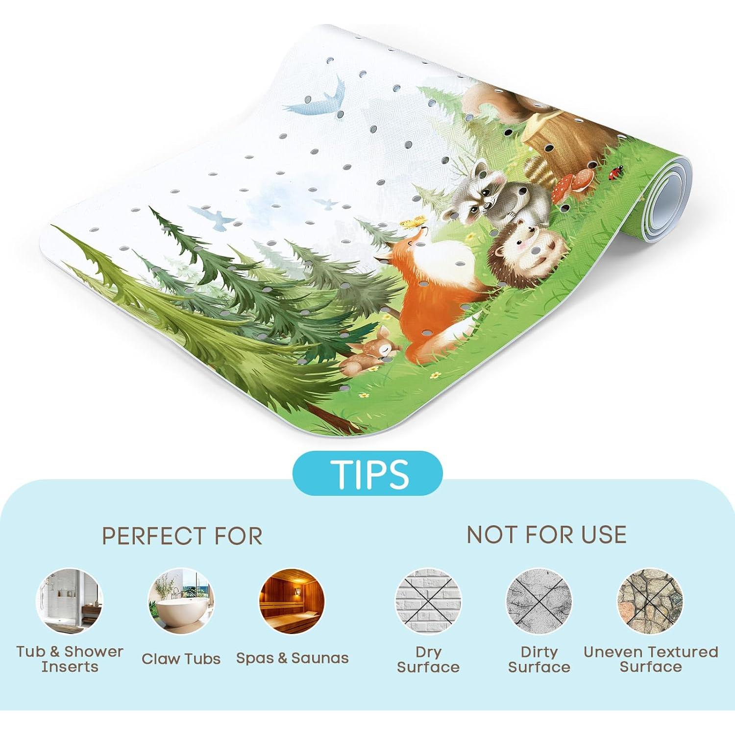 Alfombrilla de Baño Antideslizante SHUCHING 101.6x40.6 cm Pino