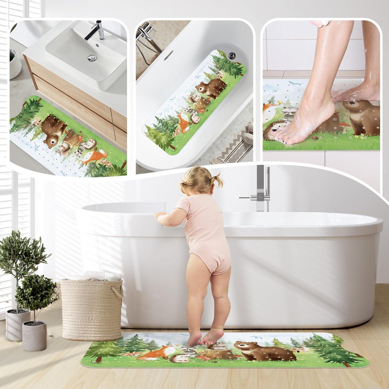 Alfombrilla de Baño Antideslizante SHUCHING 101.6x40.6 cm Pino