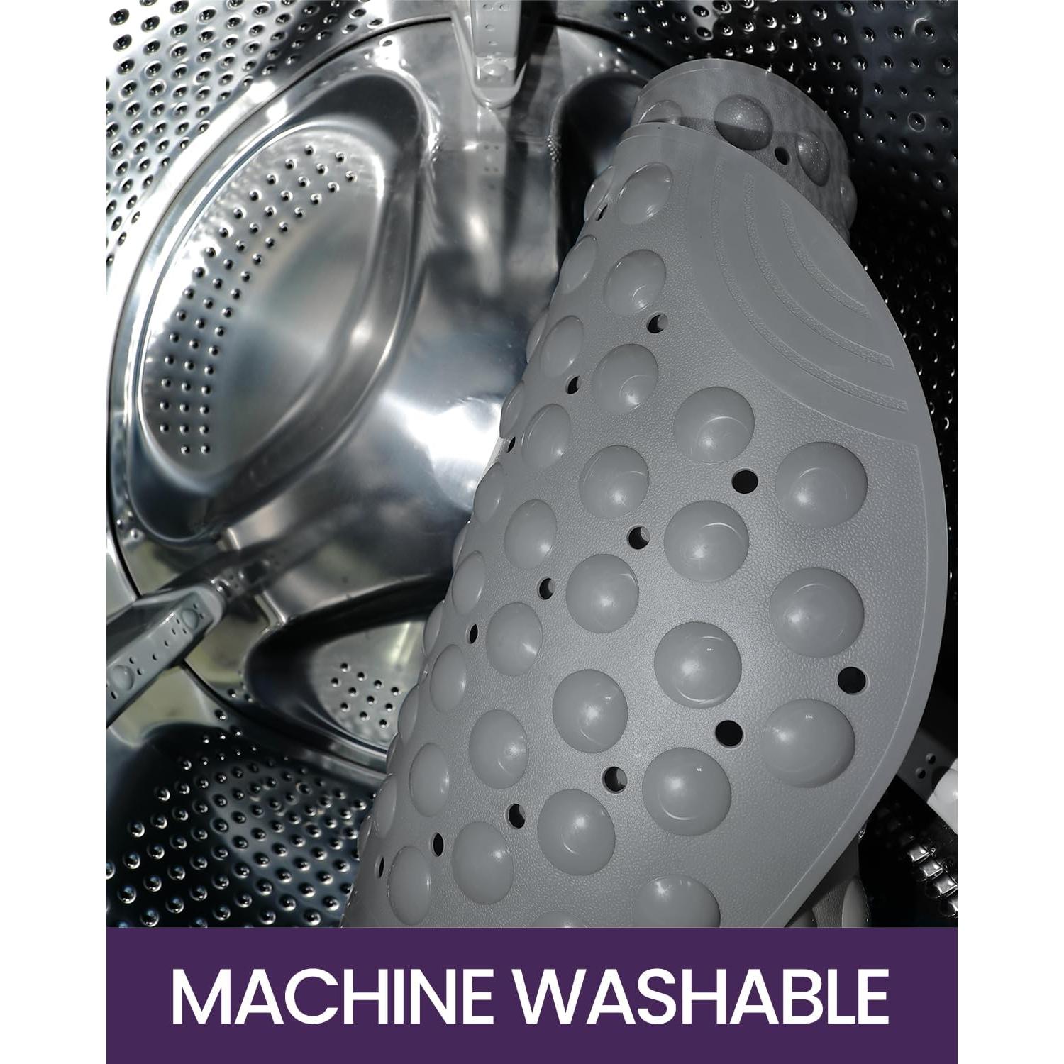 Mat de Baño Antideslizante DEXI Ovalado 88.9x40.6 cm Gris