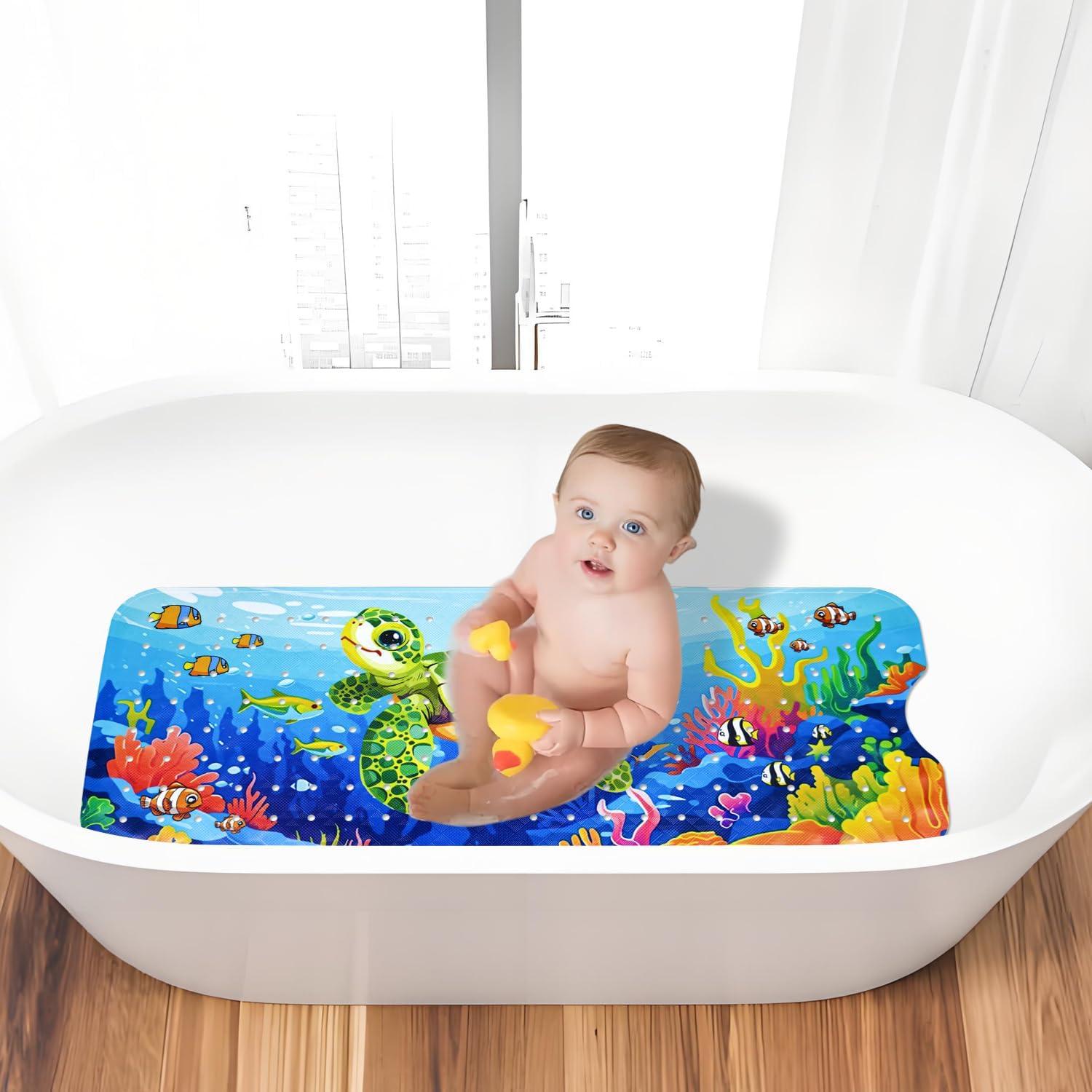 Alfombrilla de baño antideslizante Vanleonet Tortuga 101.6x40.6cm