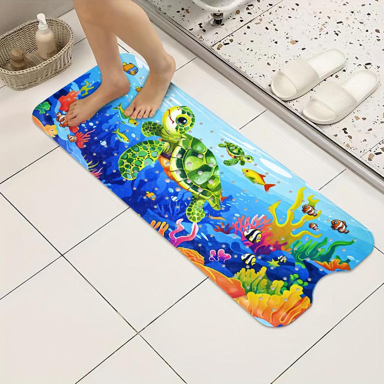 Alfombrilla de baño antideslizante Vanleonet Tortuga 101.6x40.6cm