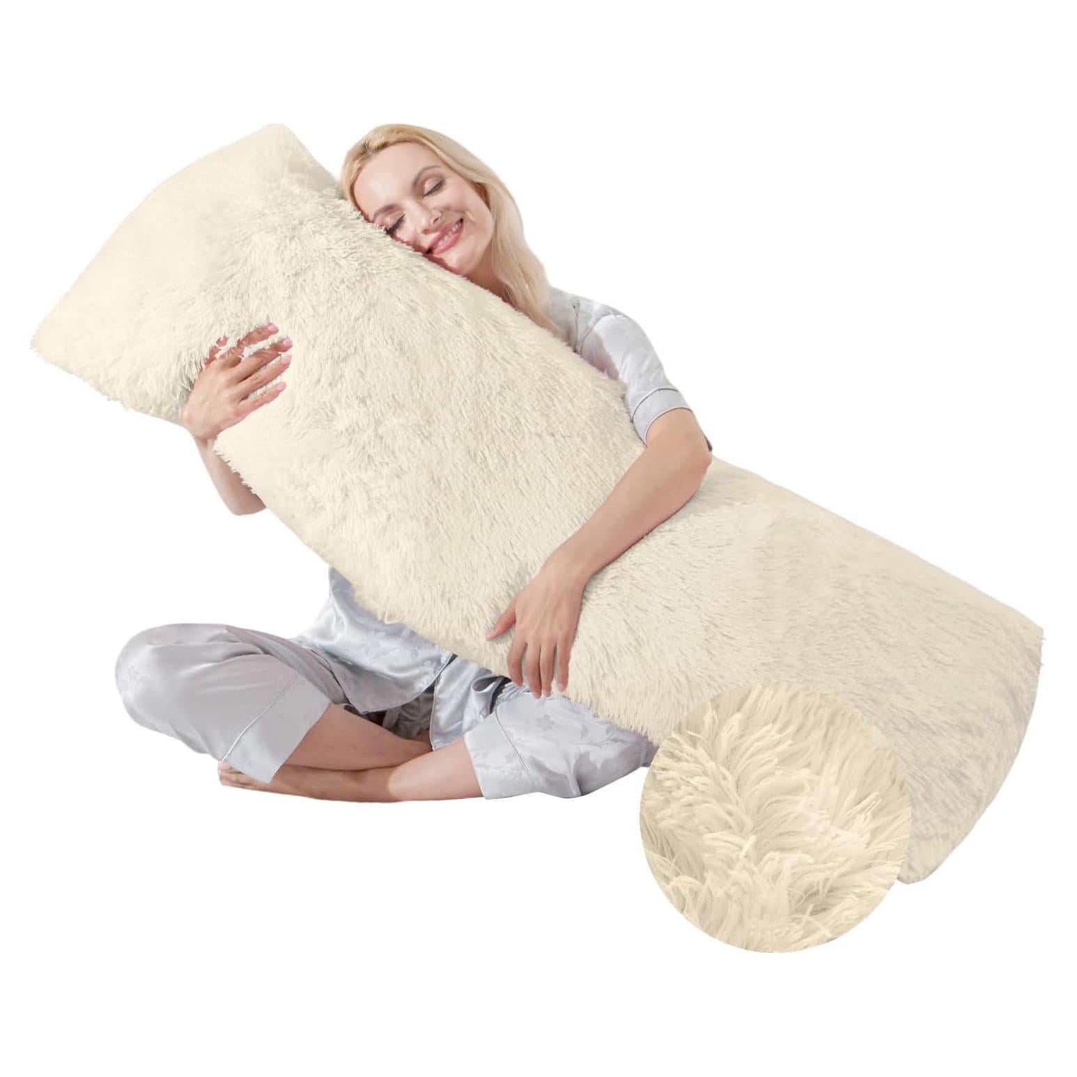 Cojín Corporal de Espuma de Memoria WSOFRLAC Beige 50x137 cm