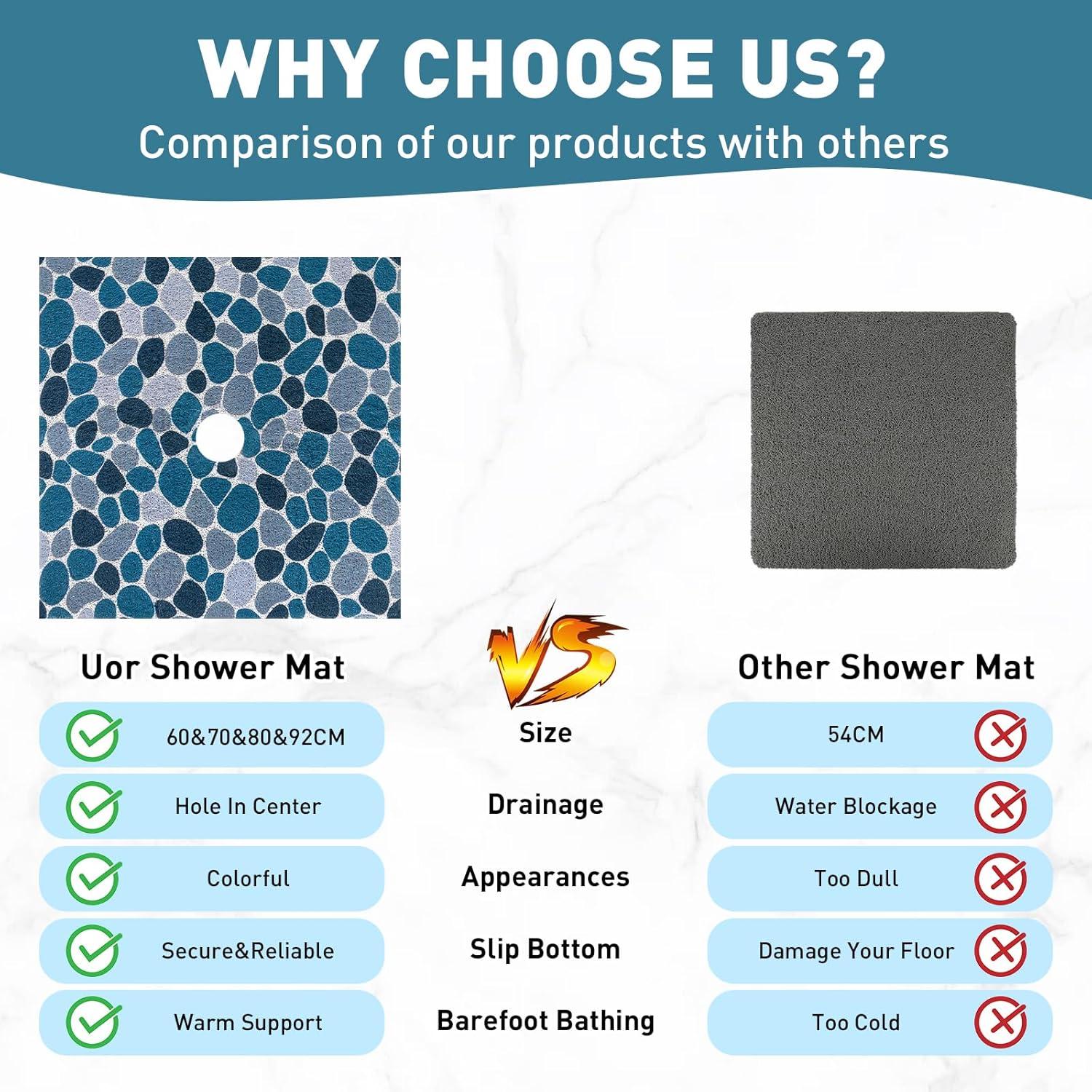 Alfombra de Ducha Antideslizante Mavicen 61x61 cm PVC