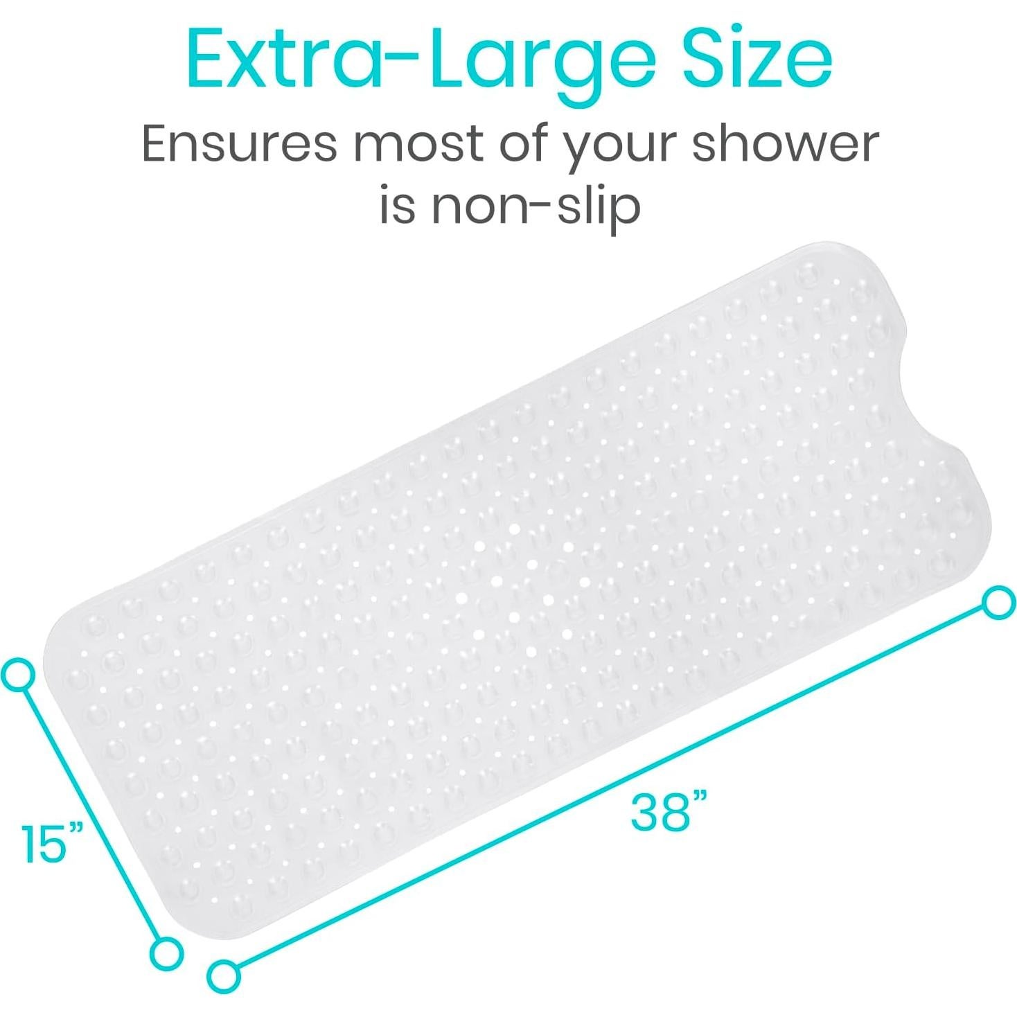 Alfombrilla Antideslizante de Bañera Vive 96.5x38.1cm PVC