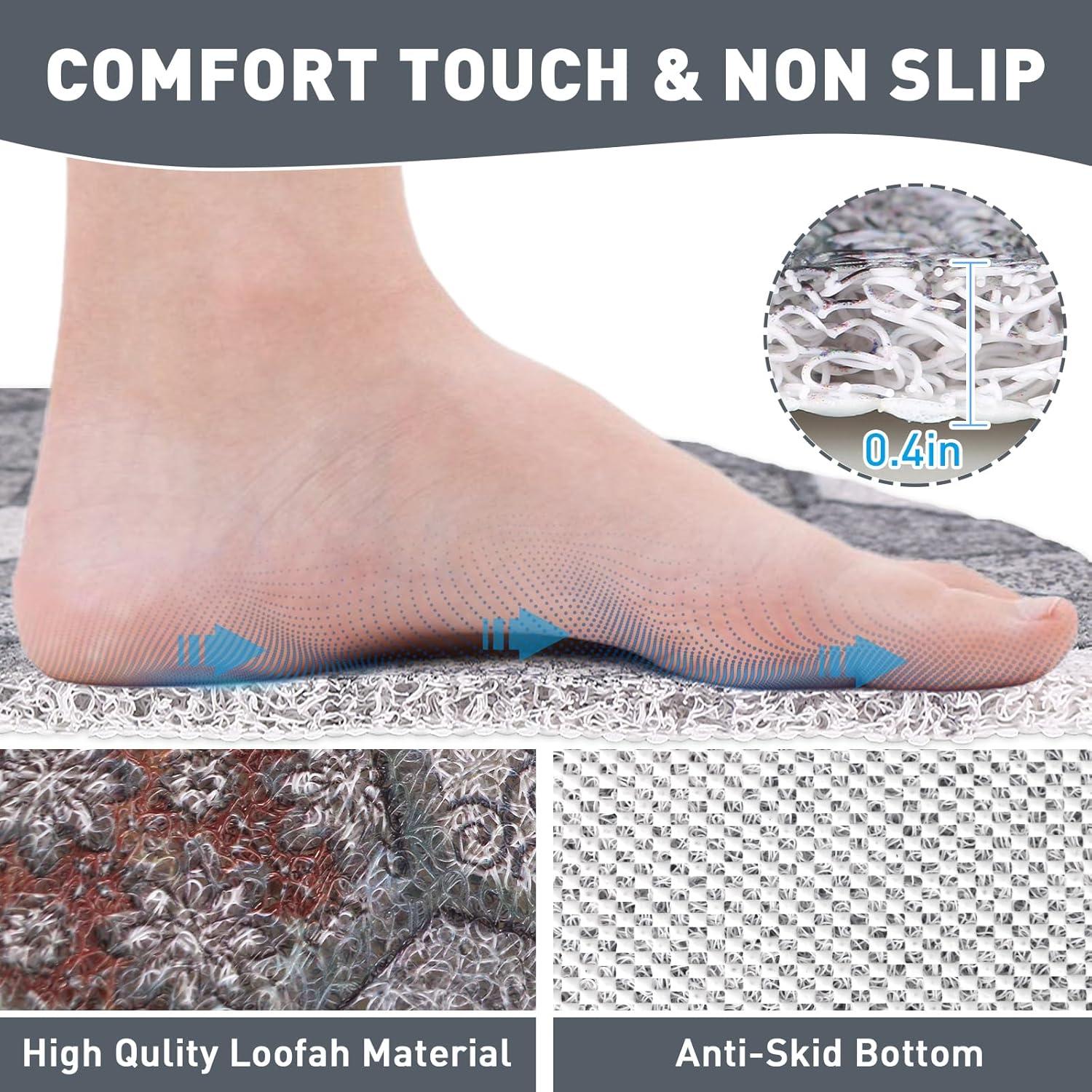 Alfombra de Ducha Antideslizante Mofonky 70x70 cm Triangular