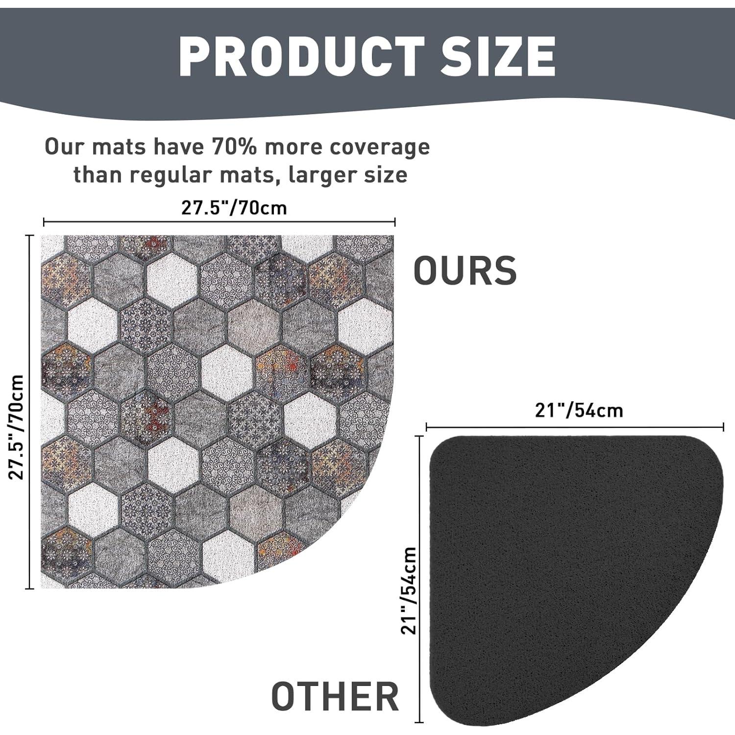 Alfombra de Ducha Antideslizante Mofonky 70x70 cm Triangular