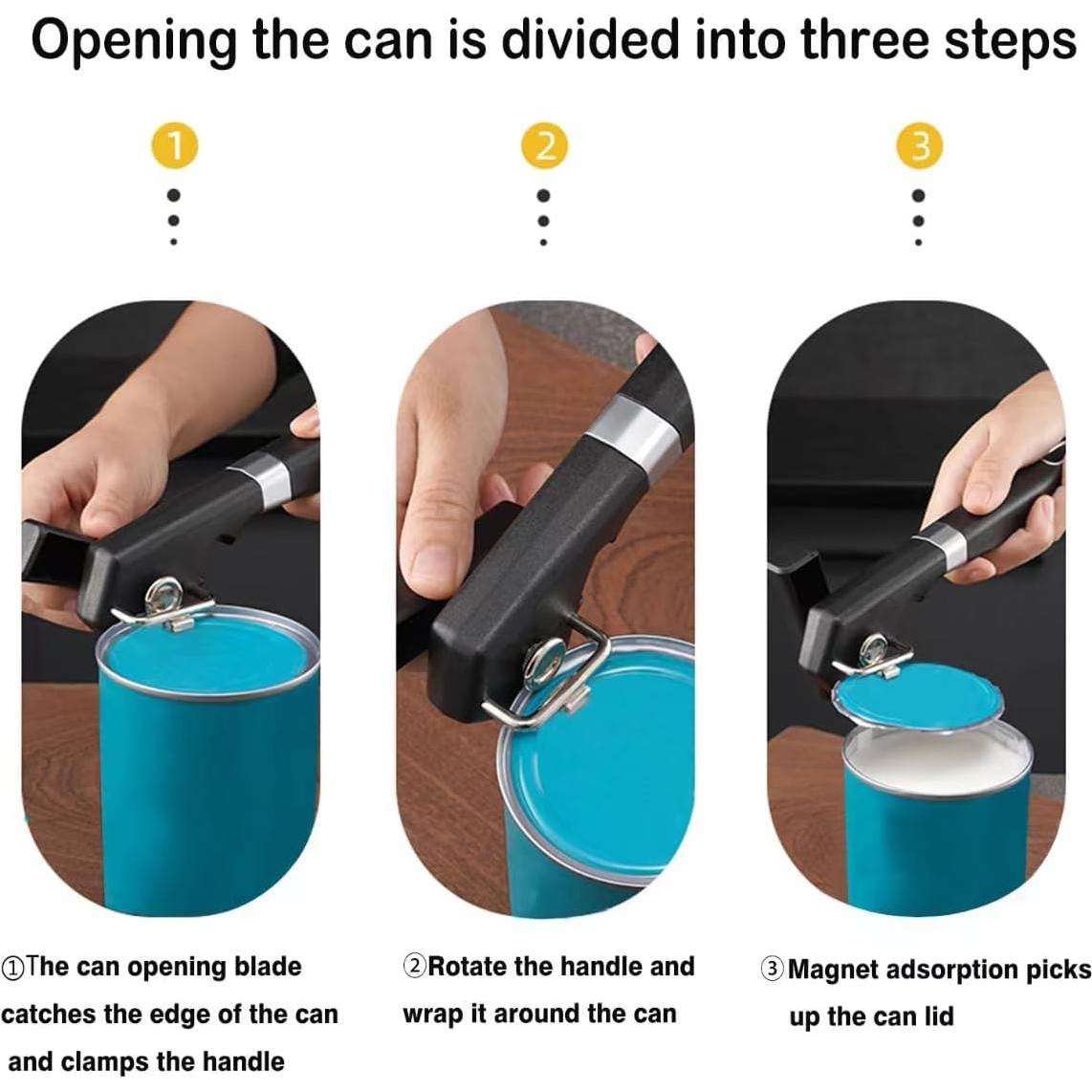 Abrebotellas Manual Tourvee de Acero Inoxidable Negro