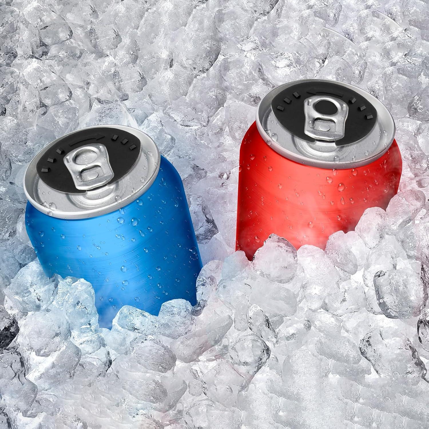 20 Tapas de Latas de Soda AOZUO Negras, Protector Reutilizable