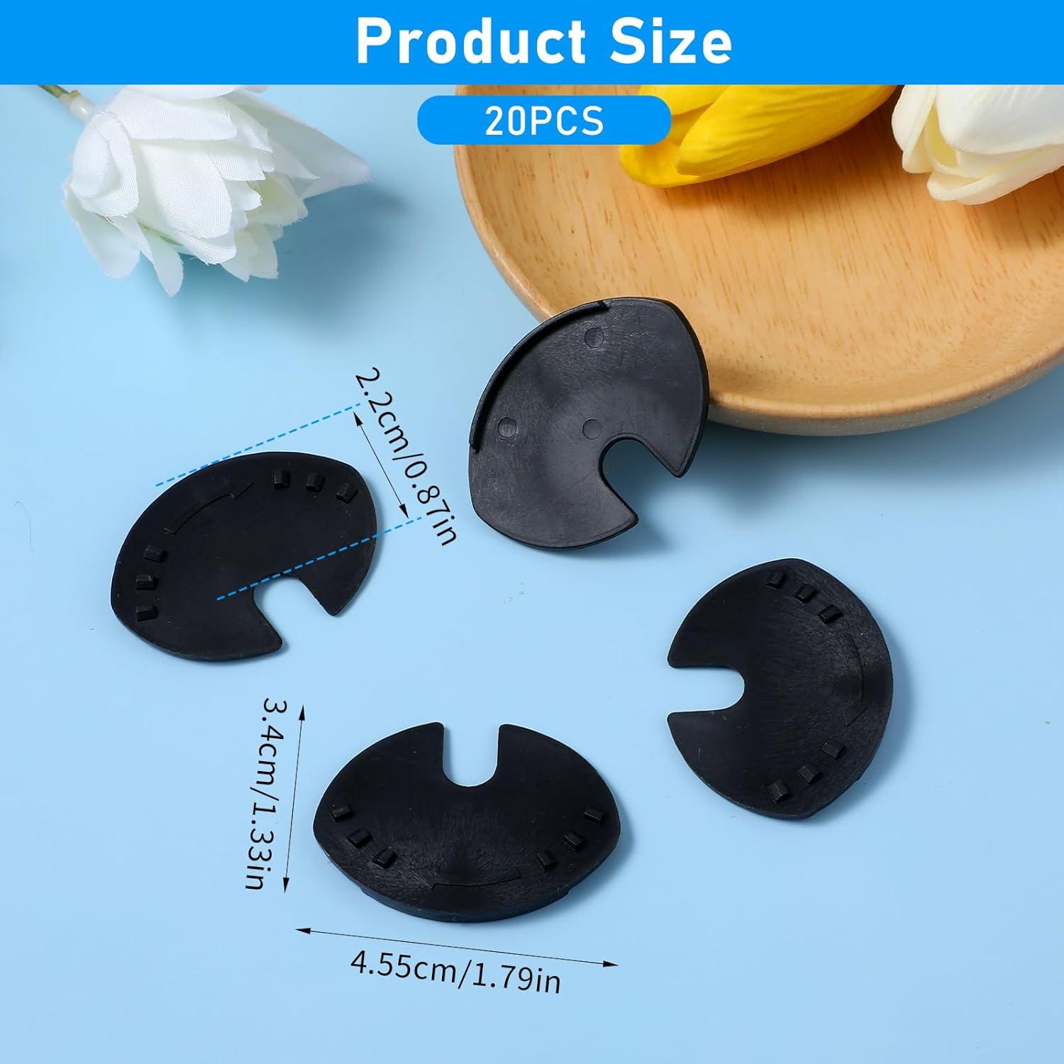 20 Tapas de Latas de Soda AOZUO Negras, Protector Reutilizable