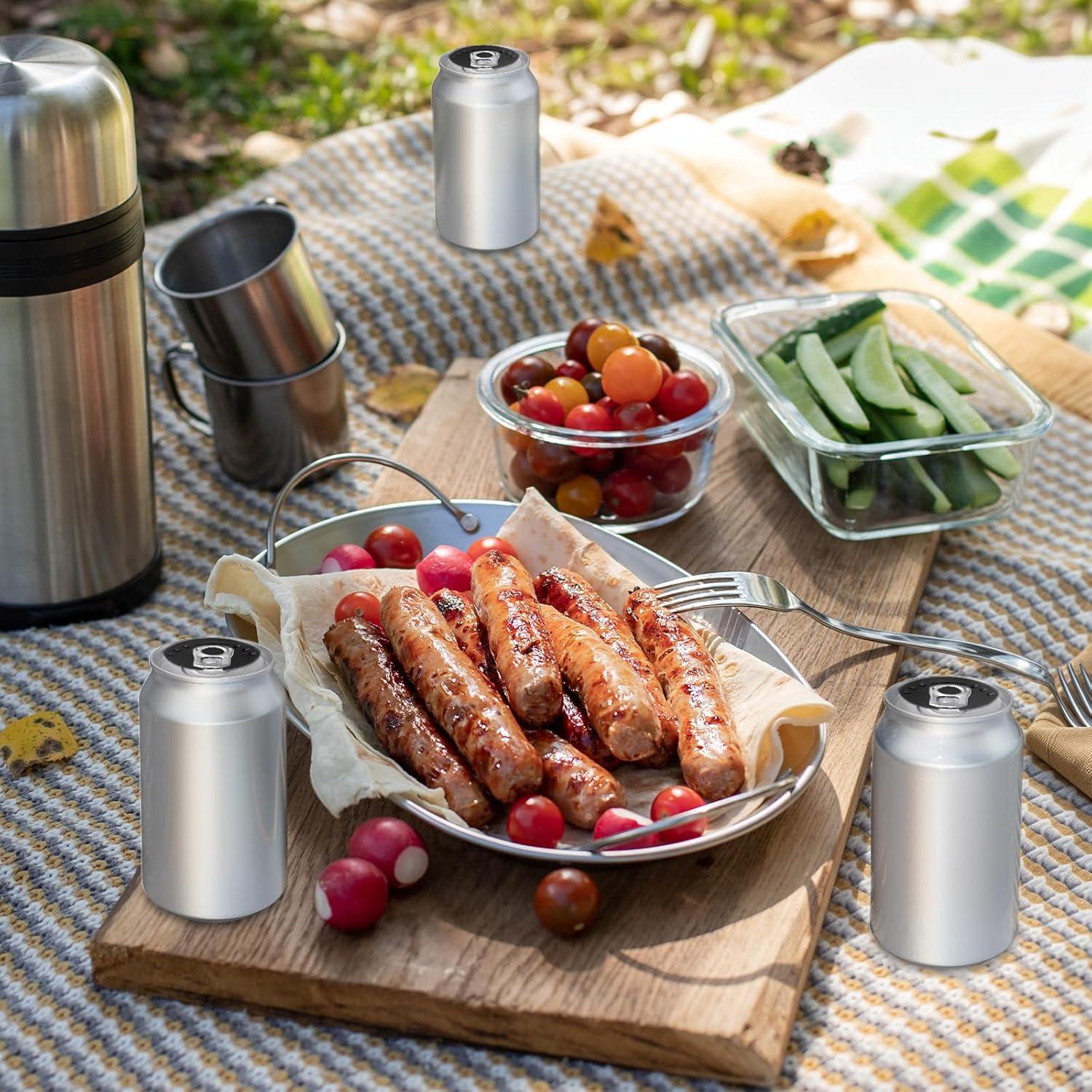 20 Tapas de Latas de Soda AOZUO Negras, Protector Reutilizable