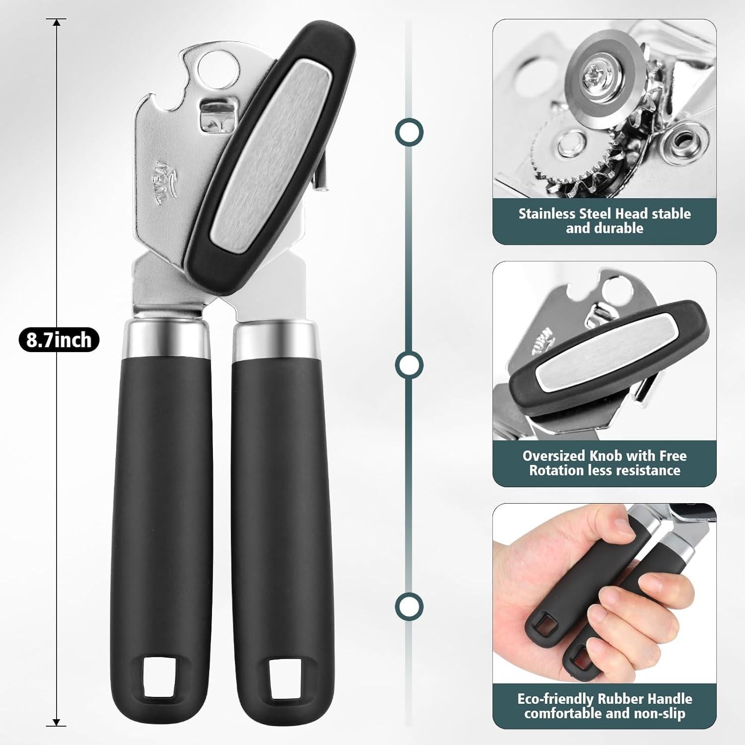 Abrelatas Multifuncional Yannier de Acero Inoxidable 17.78 cm