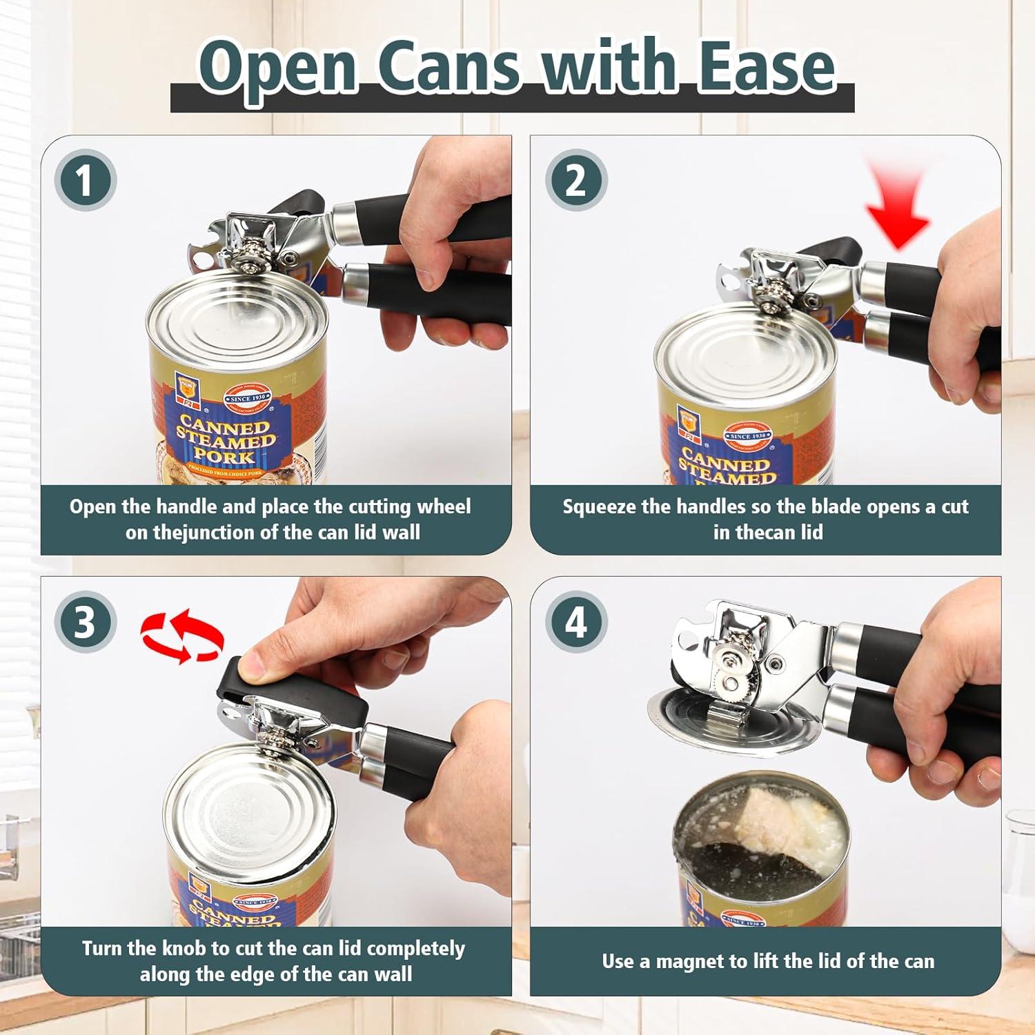 Abrelatas Multifuncional Yannier de Acero Inoxidable 17.78 cm