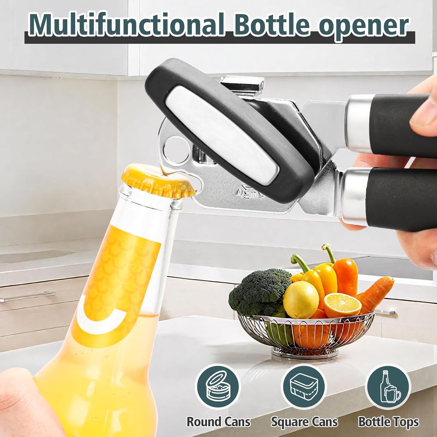 Abrelatas Multifuncional Yannier de Acero Inoxidable 17.78 cm