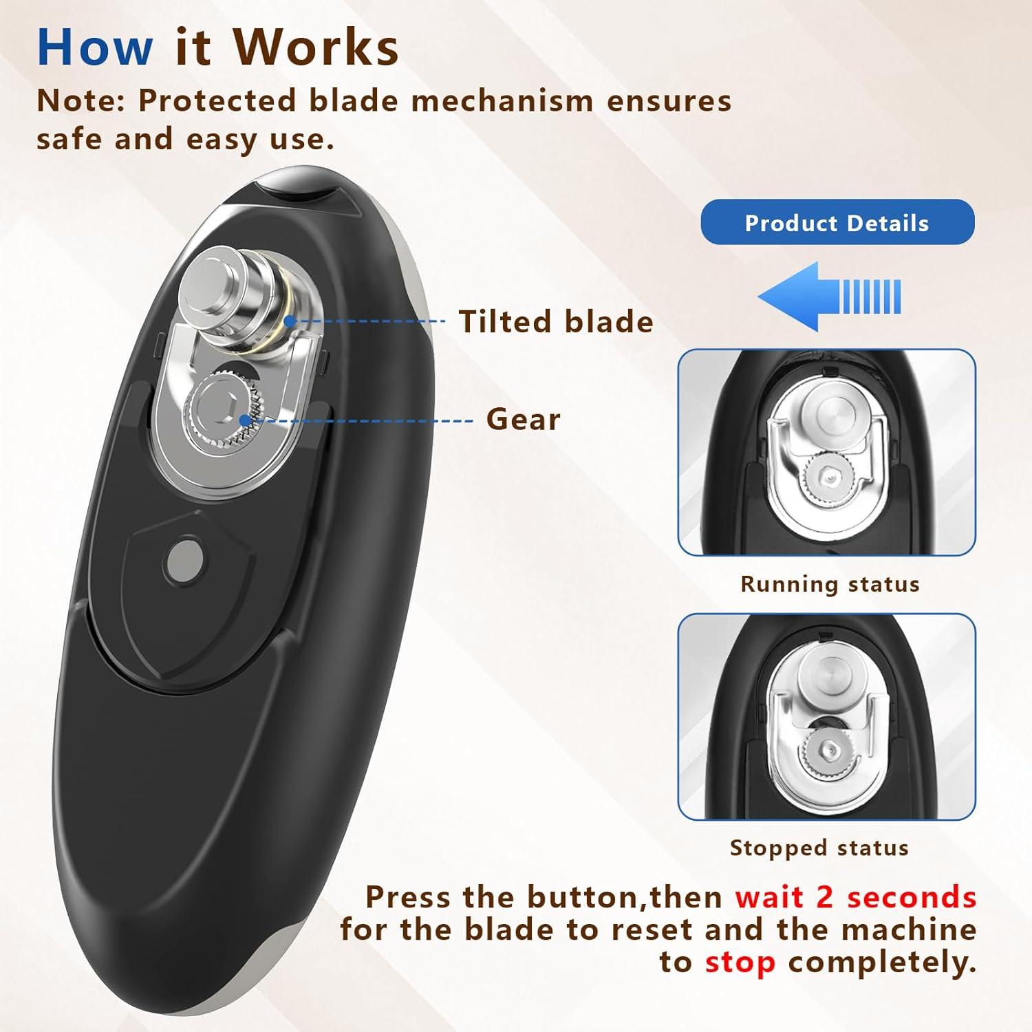 Abrelatas Eléctrico SAKAMOSH Recargable Automático para Cocina