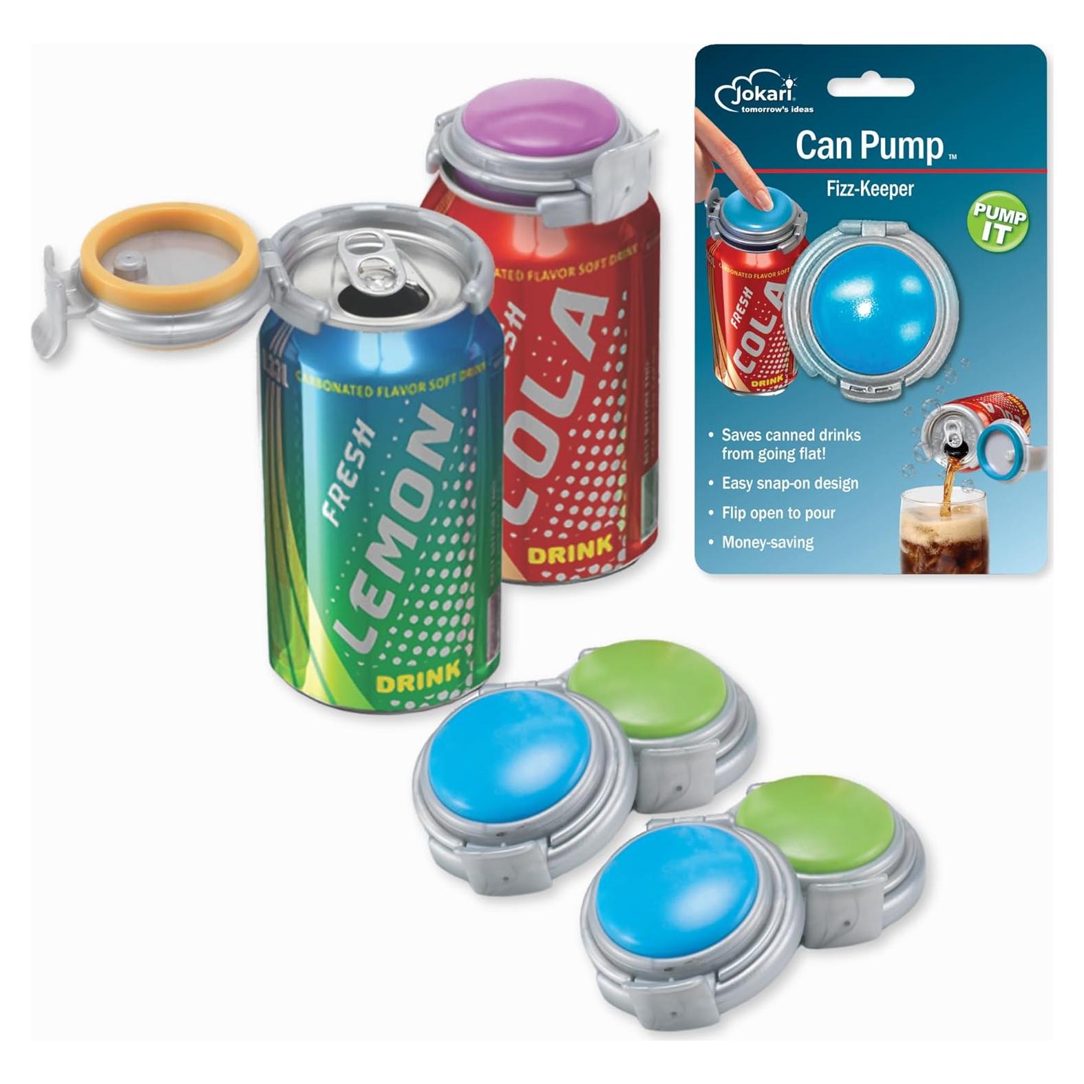 Jokari Conservador de Carbonatación para Latas 12oz - Paquete de 4