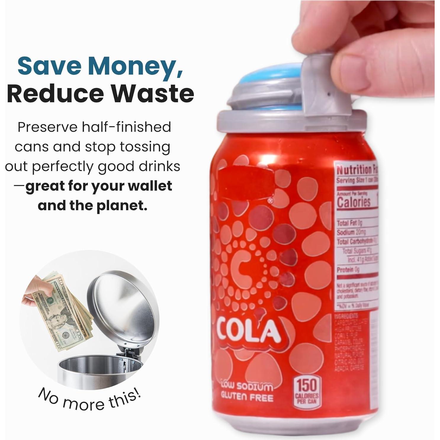 Jokari Conservador de Carbonatación para Latas 12oz - Paquete de 4