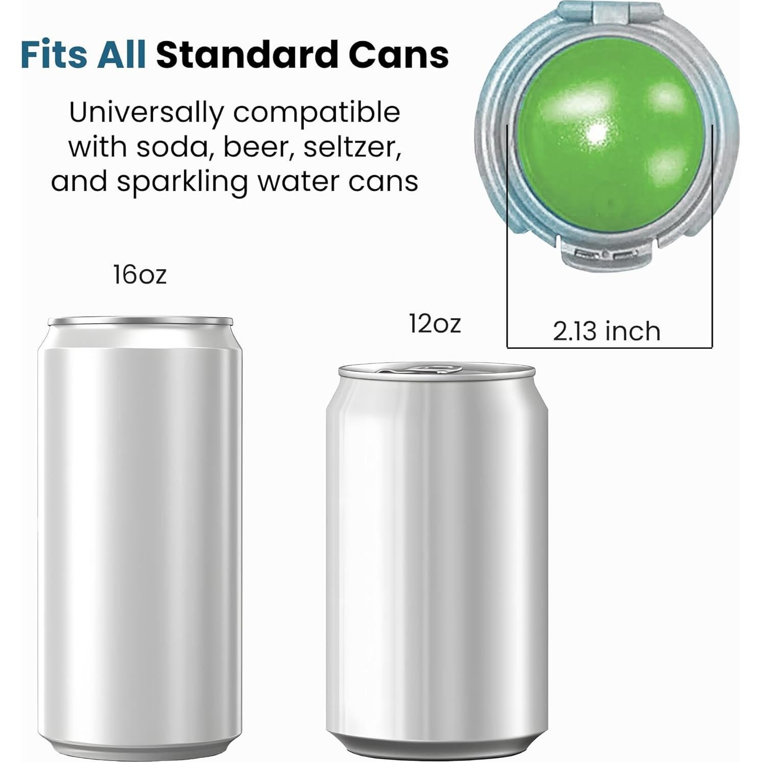 Jokari Conservador de Carbonatación para Latas 12oz - Paquete de 4