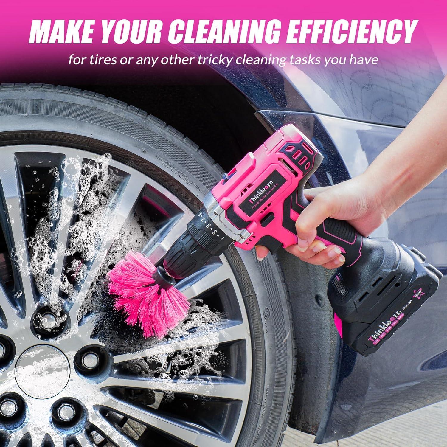 Taladro Inalámbrico Rosa ThinkLearn 20V con Accesorios