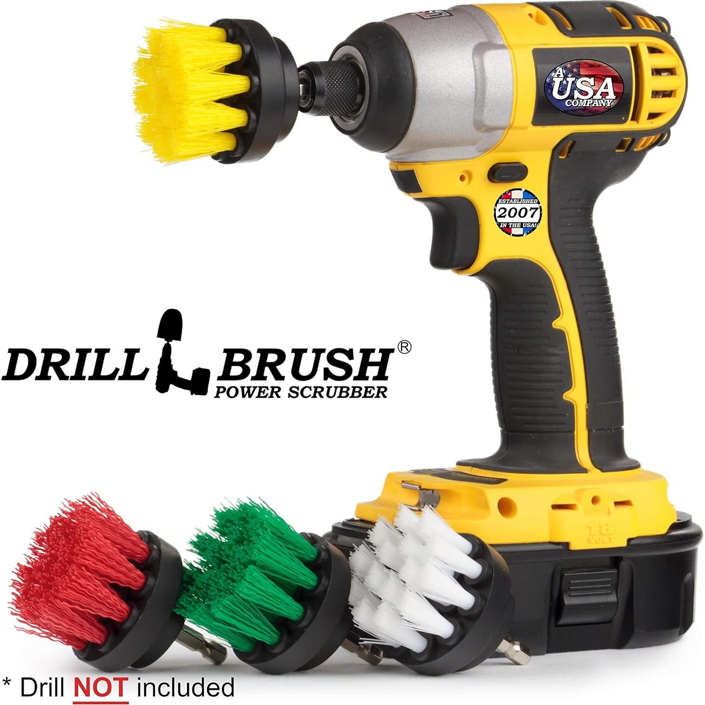 Kit de Cepillos de Limpieza Drillbrush 4 Piezas Nylon 5.08 cm