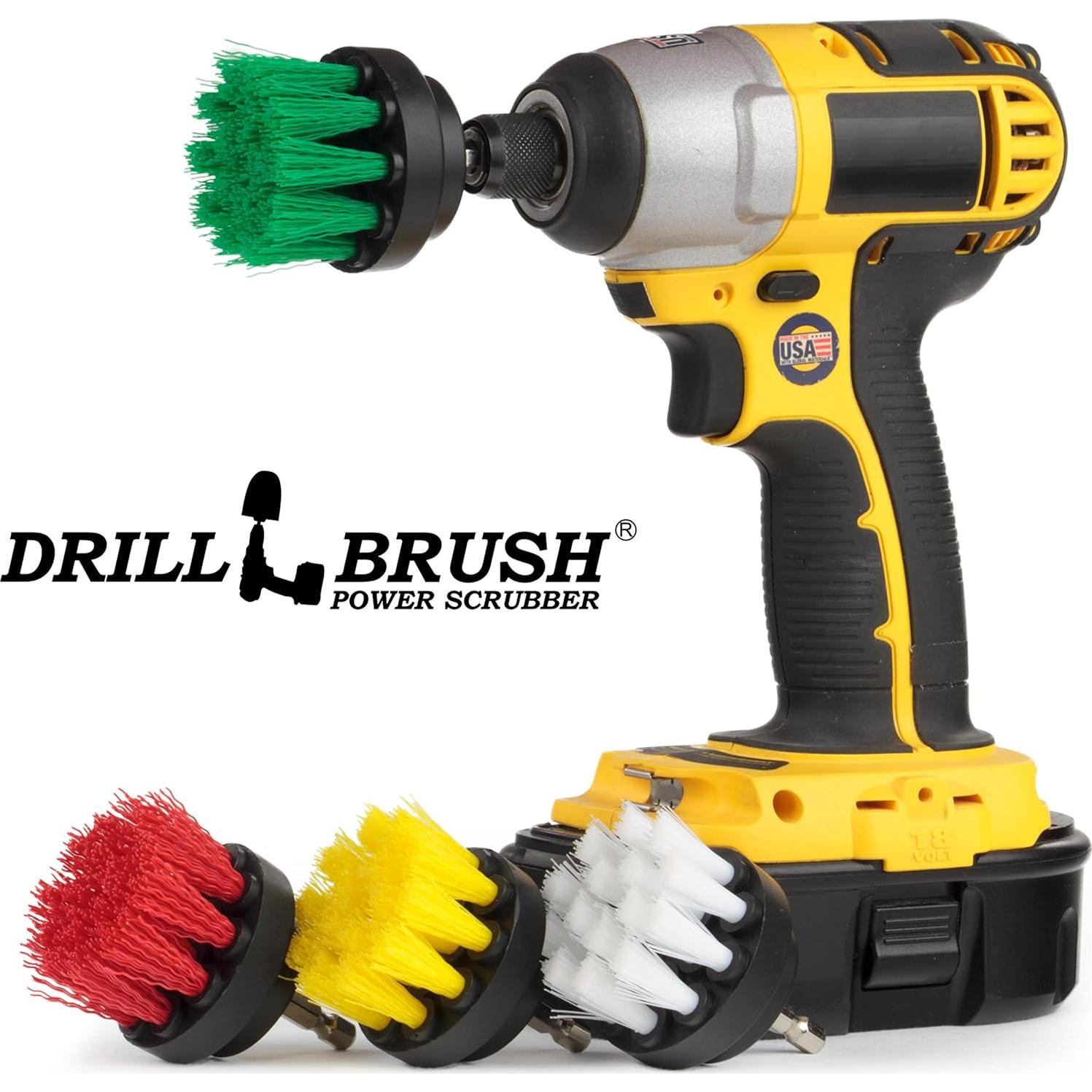 Kit de Cepillos de Limpieza Drillbrush 4 Piezas Nylon 5.08 cm