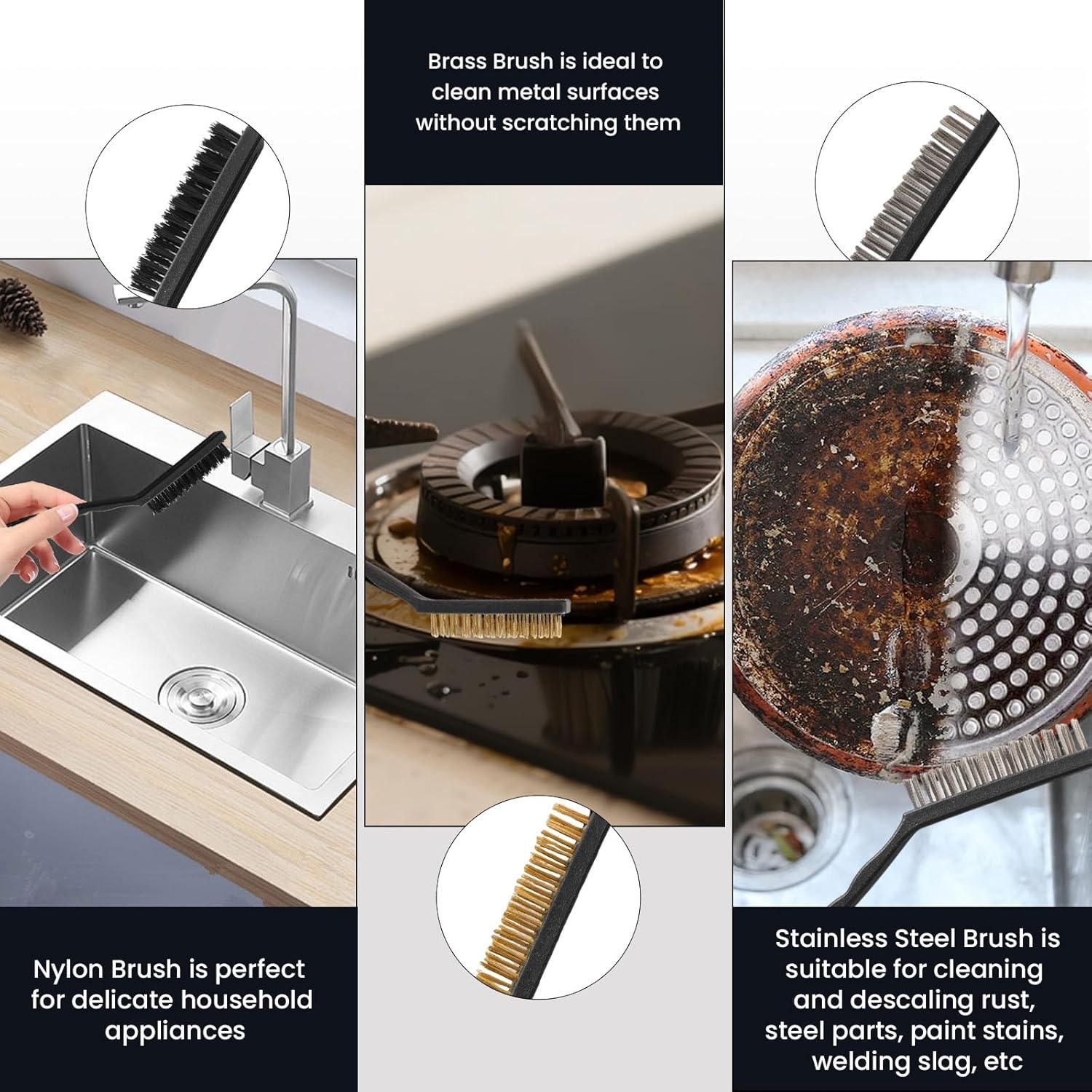 Juego de Cepillos de Alambre 13 Piezas Agotglmi - Limpieza Suave