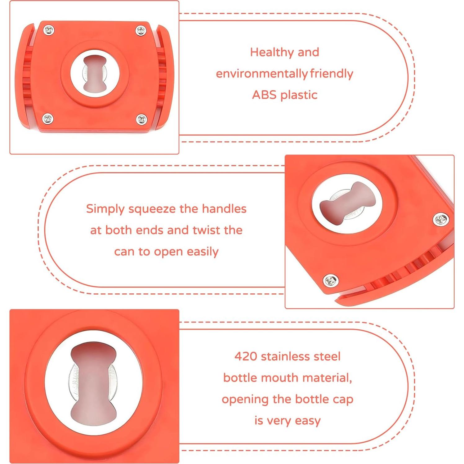 Abrebotellas de Latas Gyinere Rojo 6 cm Manual para Bebidas