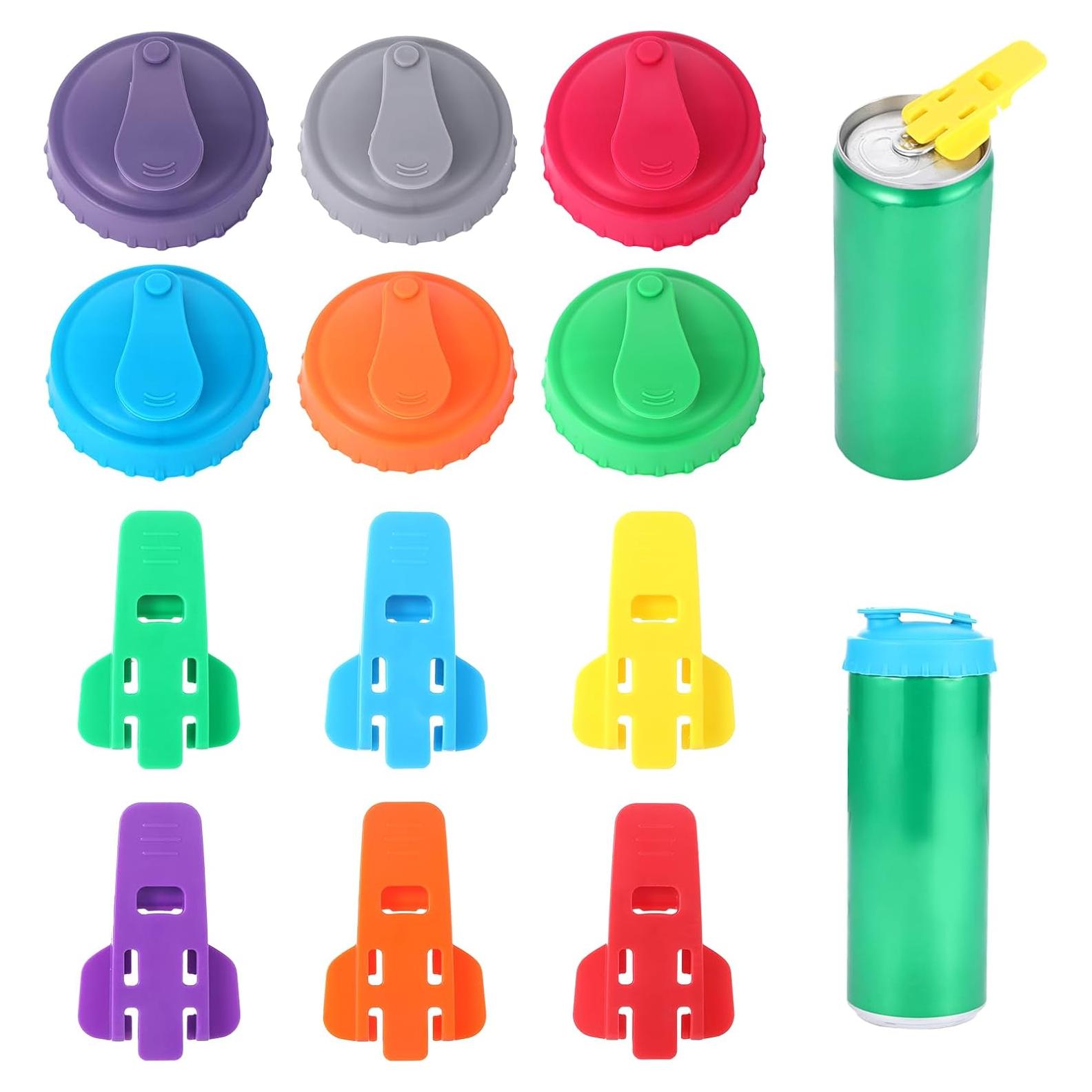 Juego de 12 Cubiertas para Latas Beibunhn + Abre Latas