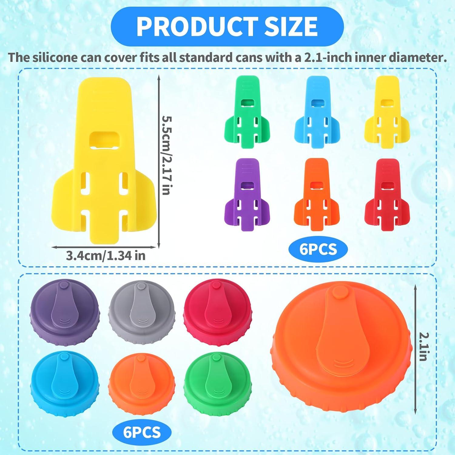 Juego de 12 Cubiertas para Latas Beibunhn + Abre Latas