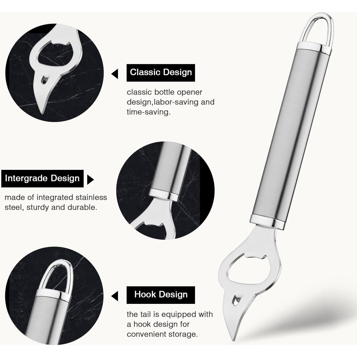 Abrebotellas y Abre Latas HIFIND 2 en 1 Acero Inoxidable