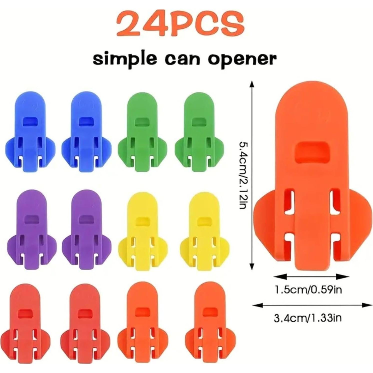 24 Piezas Abrelatas Manual YBLXYSKD Multicolor ABS