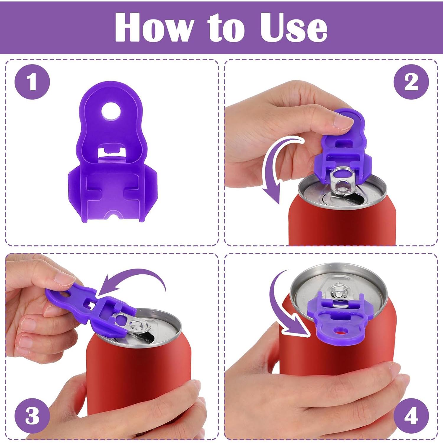 6 Abridores de Lata Manuales Telooco Coloridos a Prueba de Fugas