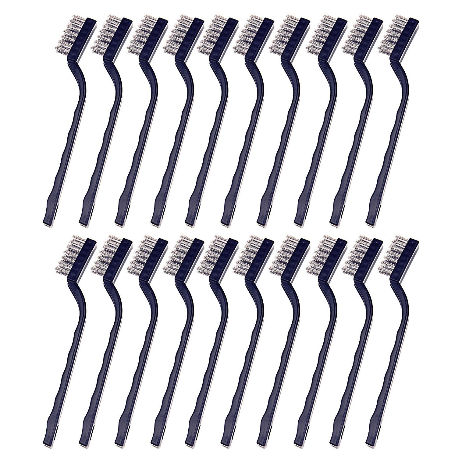 Juego de 20 Cepillos de Alambre Inoxidable Sunmns Mini 13cm