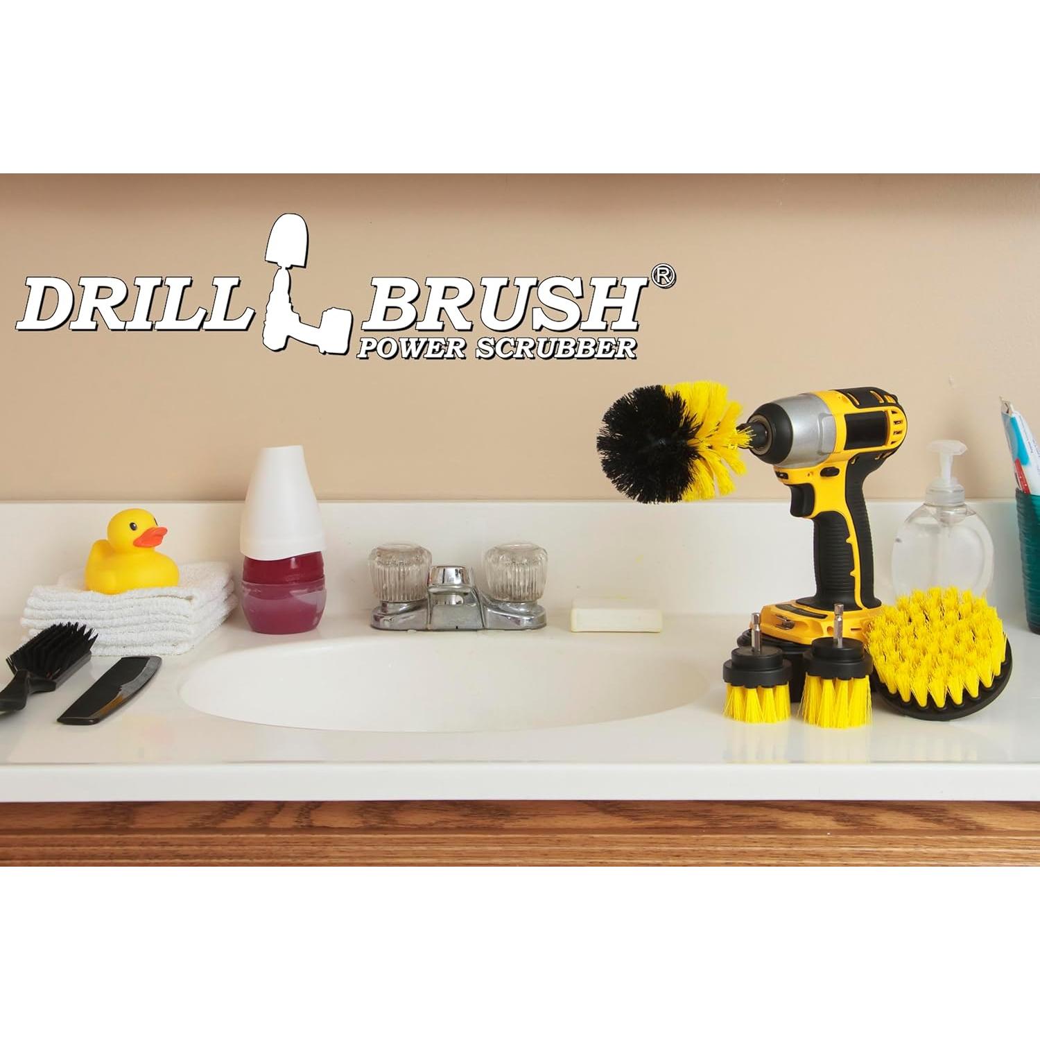 Kit de Cepillos de Limpieza para Baño Drillbrush - 4 Piezas