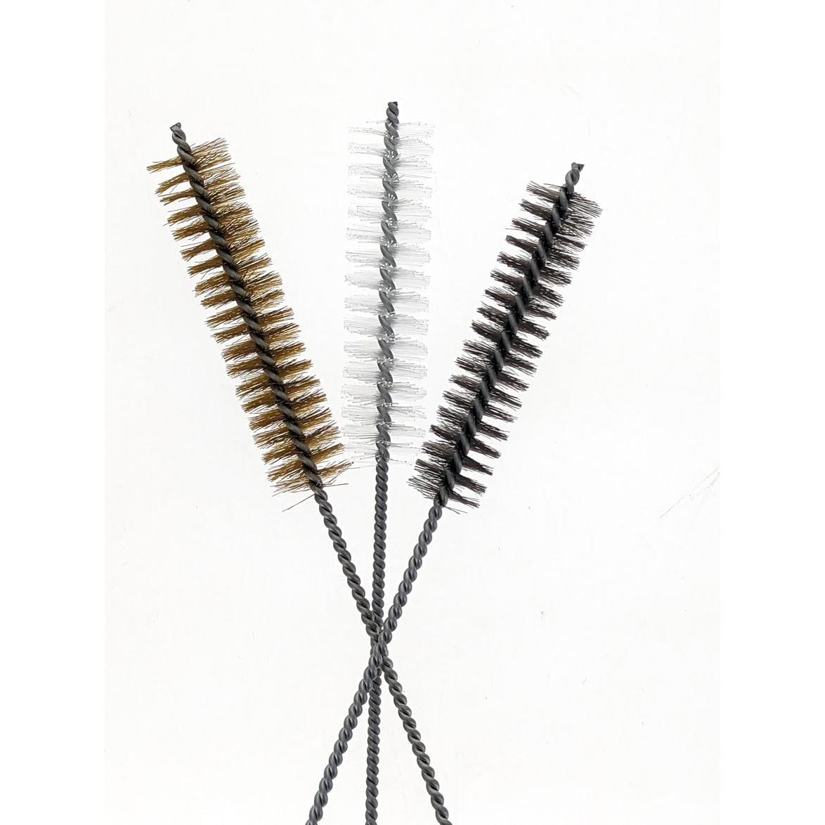 Juego de 3 cepillos de limpieza SE de 40.64 cm de cobre y acero