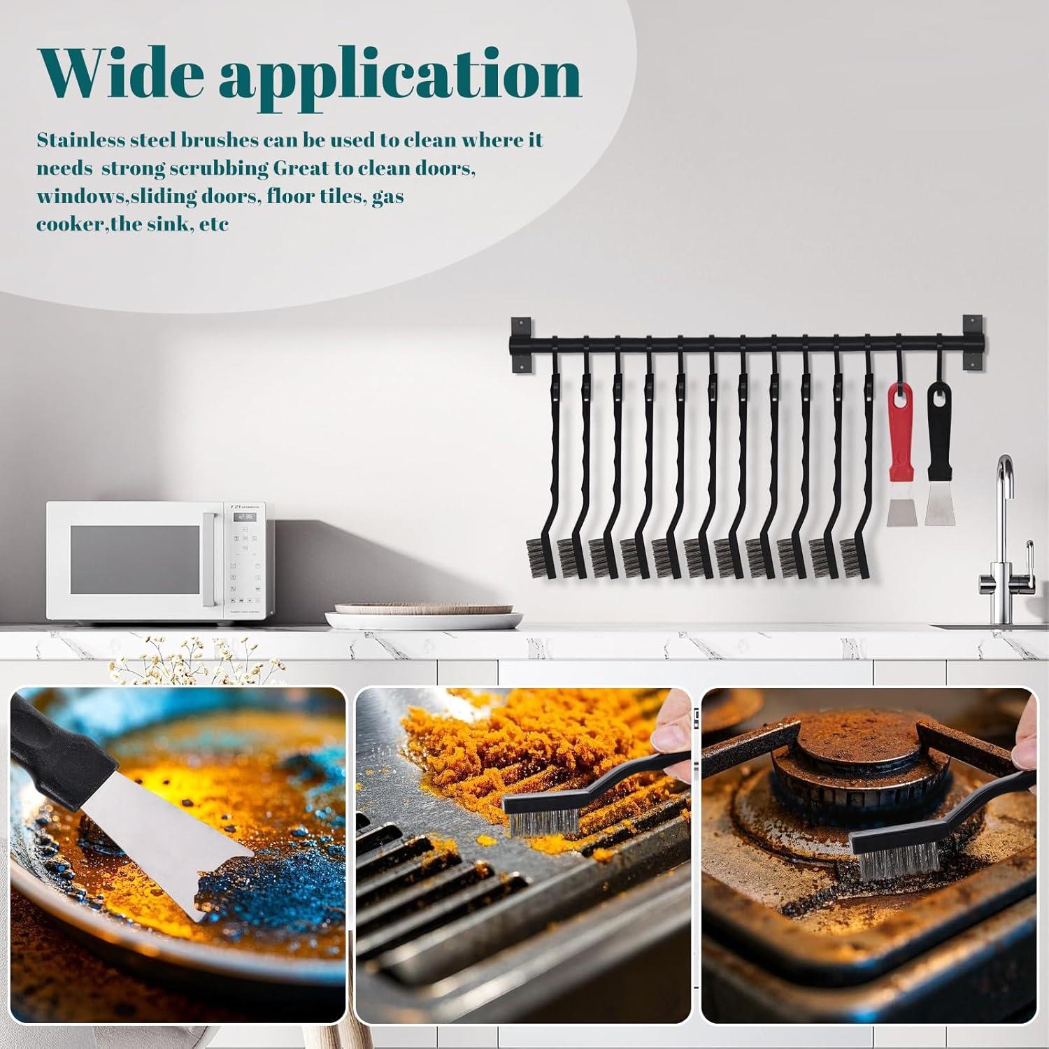 Juego de 40 Cepillos de Alambre de Acero Inoxidable Jikvmis