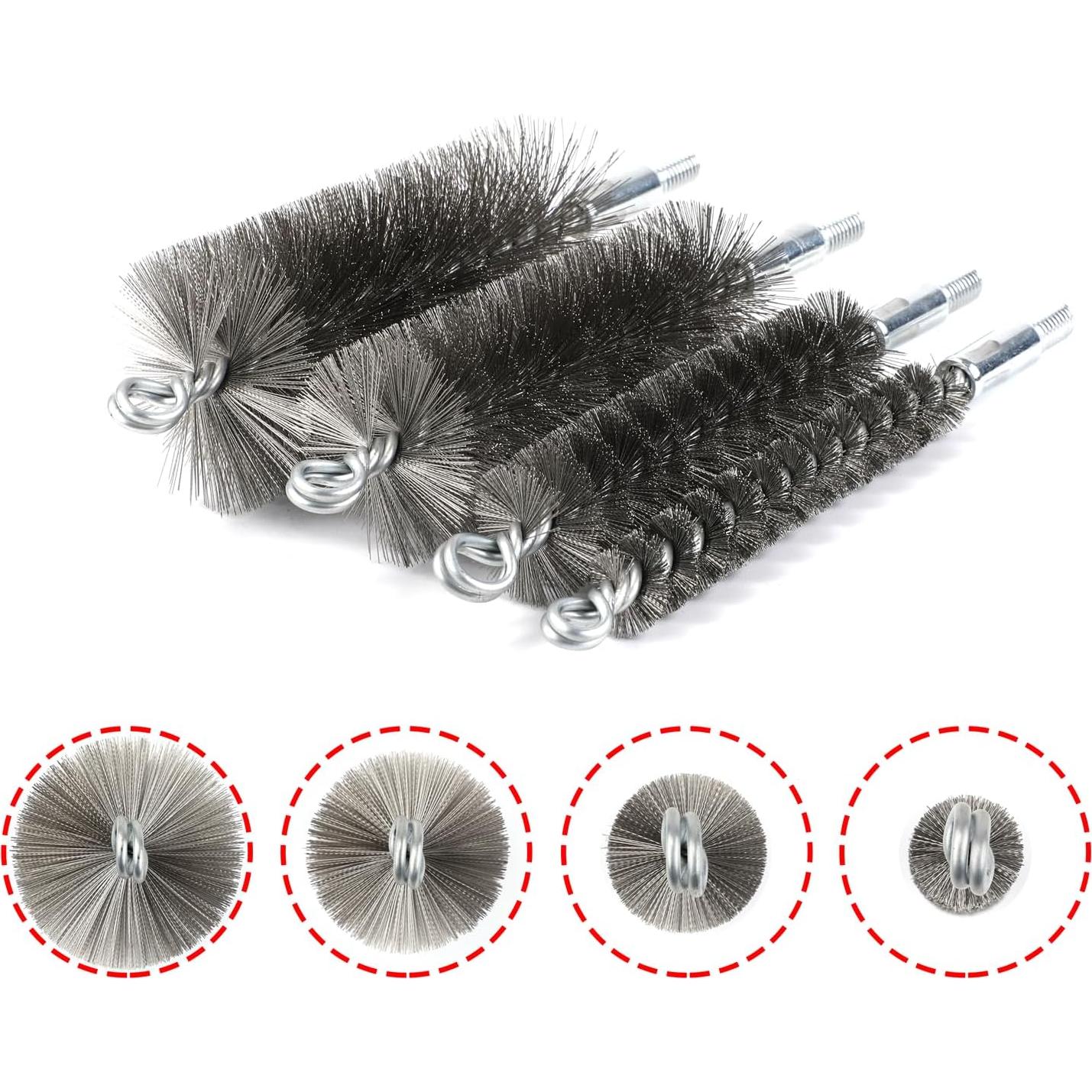 Juego de cepillos de limpieza Ctsyuqoo 4 piezas acero inoxidable