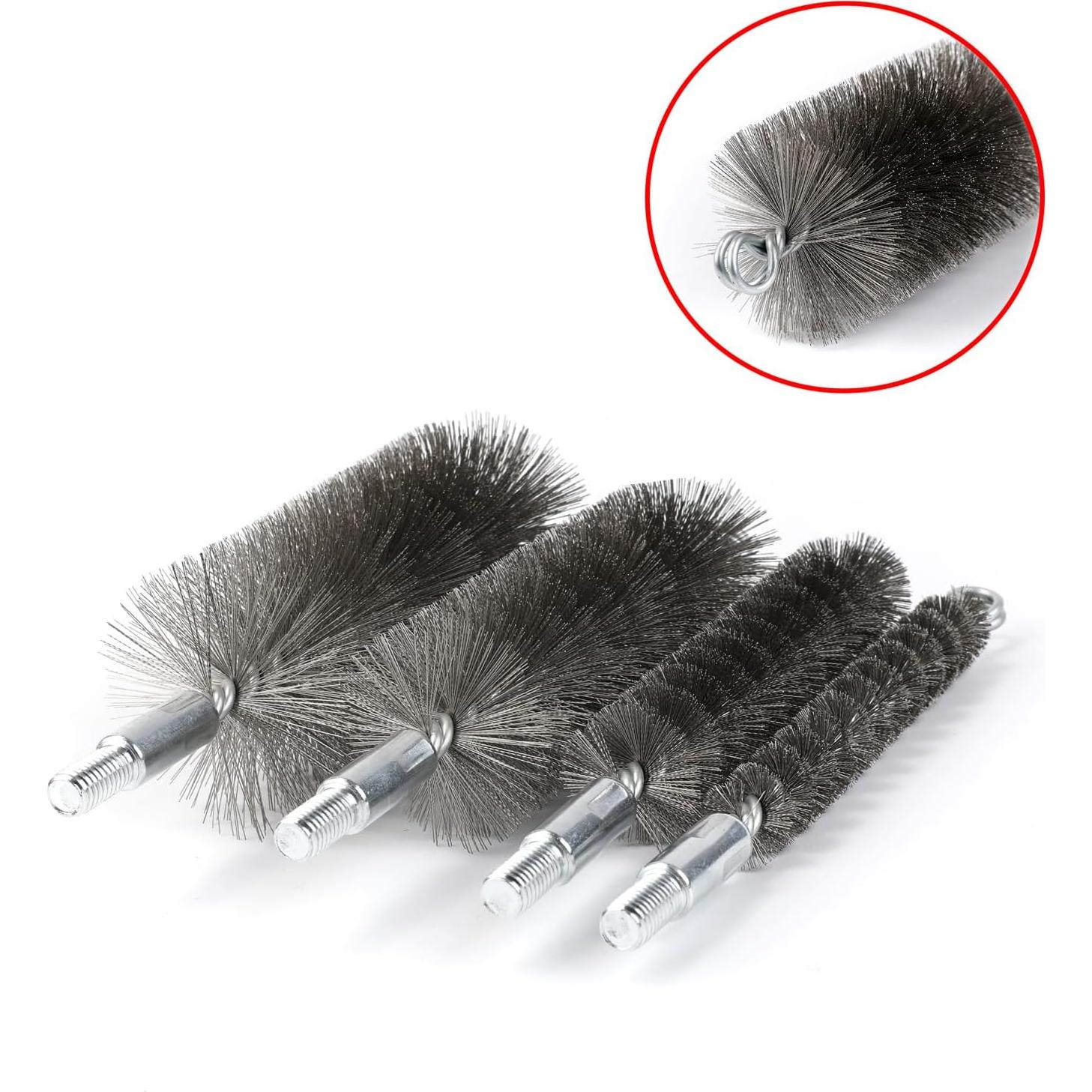 Juego de cepillos de limpieza Ctsyuqoo 4 piezas acero inoxidable